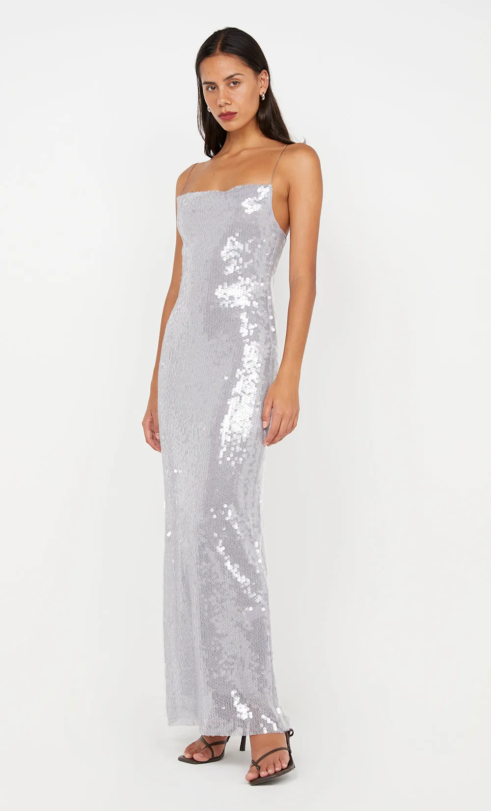 AISHYA MAXI DRESS - LILAC GREY