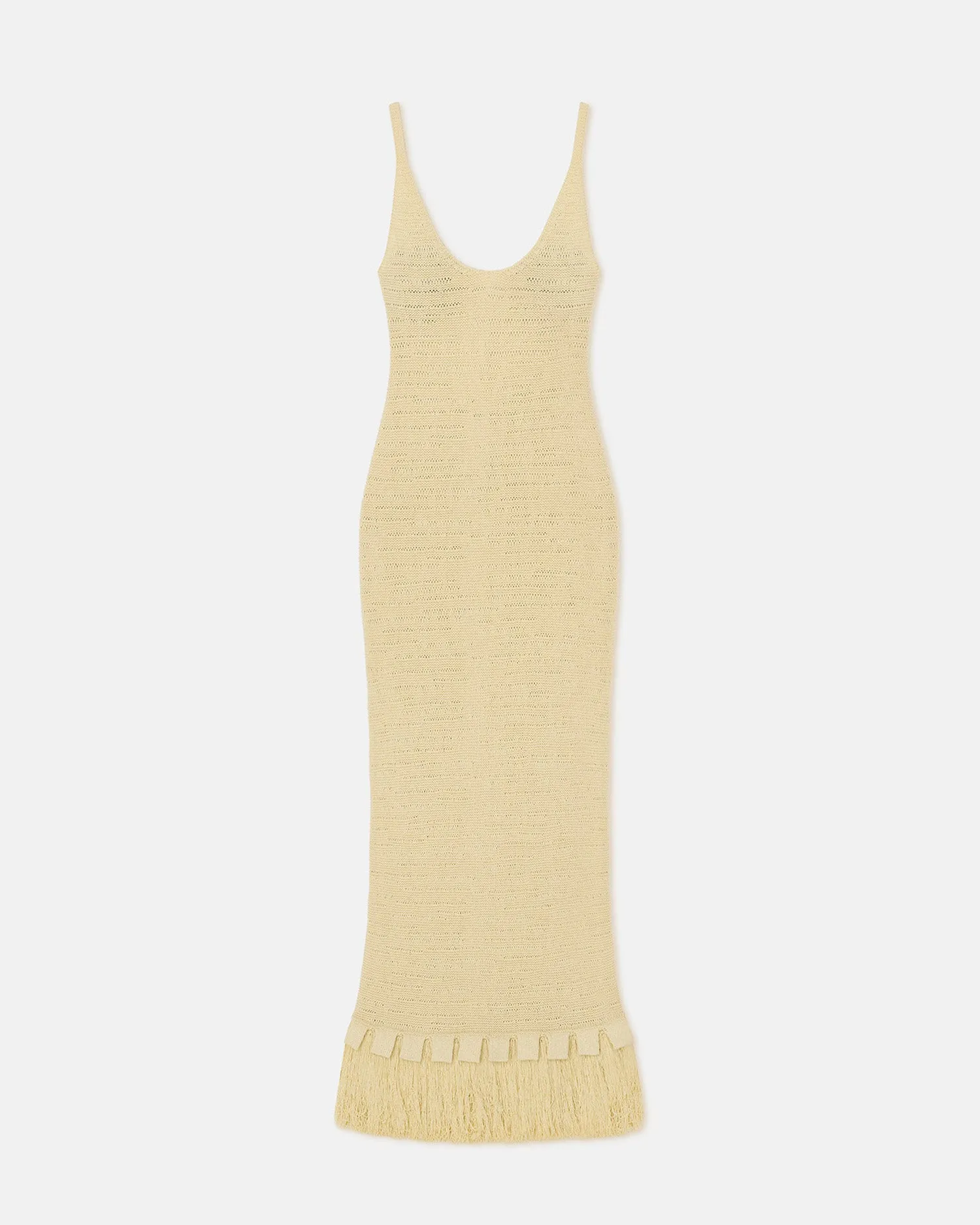 Alona - Knitted Midi Dress - Dusty Yellow