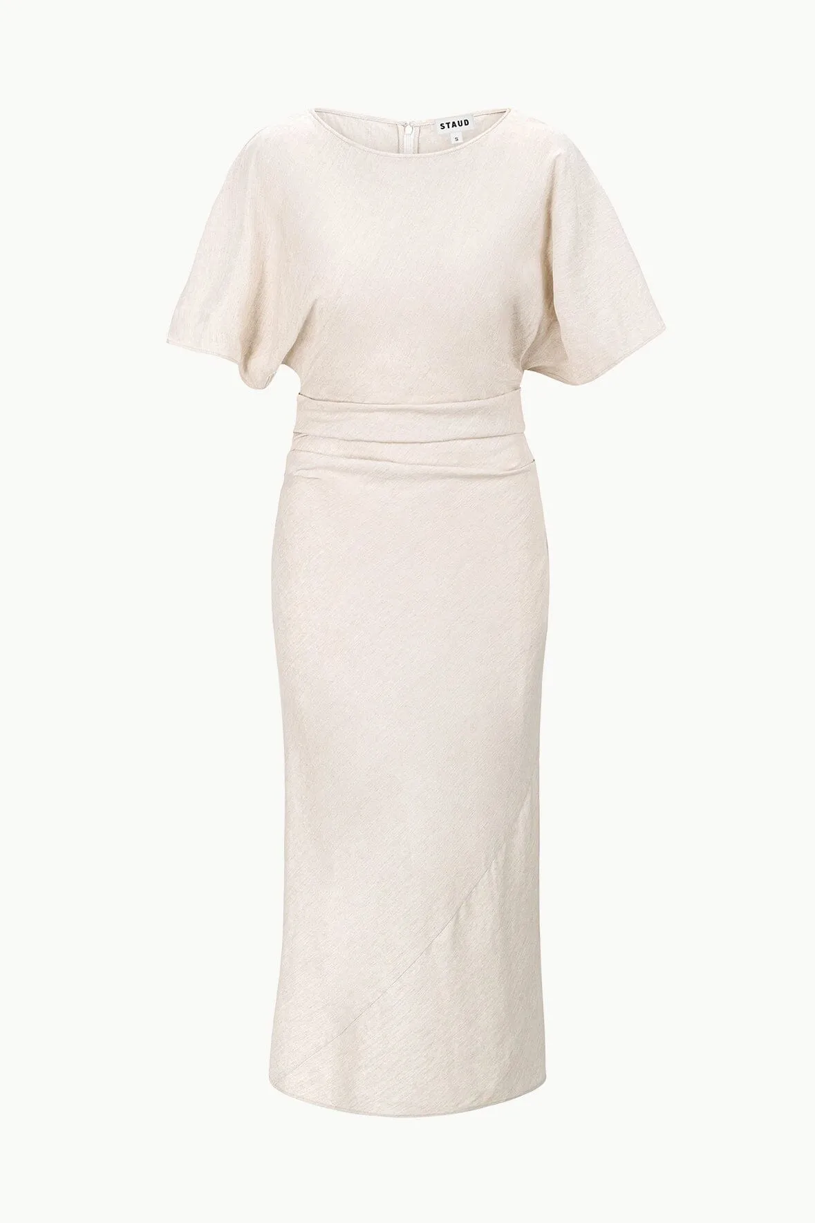 AMELIE LINEN MIDI DRESS | NATURAL