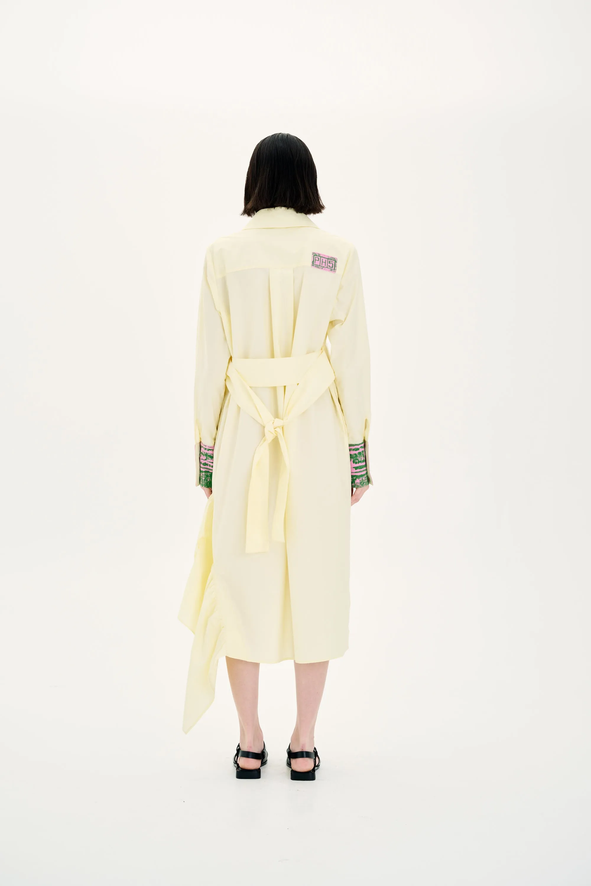 ARIES MIXED MEDIA OVERSIZED SHIRT DRESS