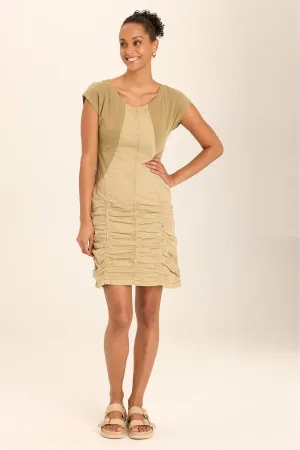Aviana Ruched Cap-Sleeve Mini Dress