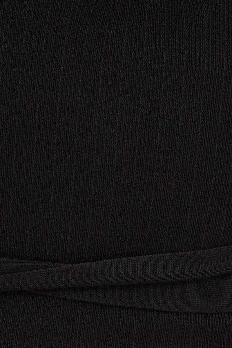 Black Knit Dress Evening Bodycon