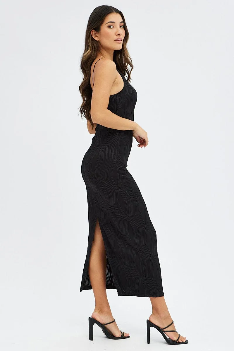 Black Maxi Dress Sleeveless Bodycon