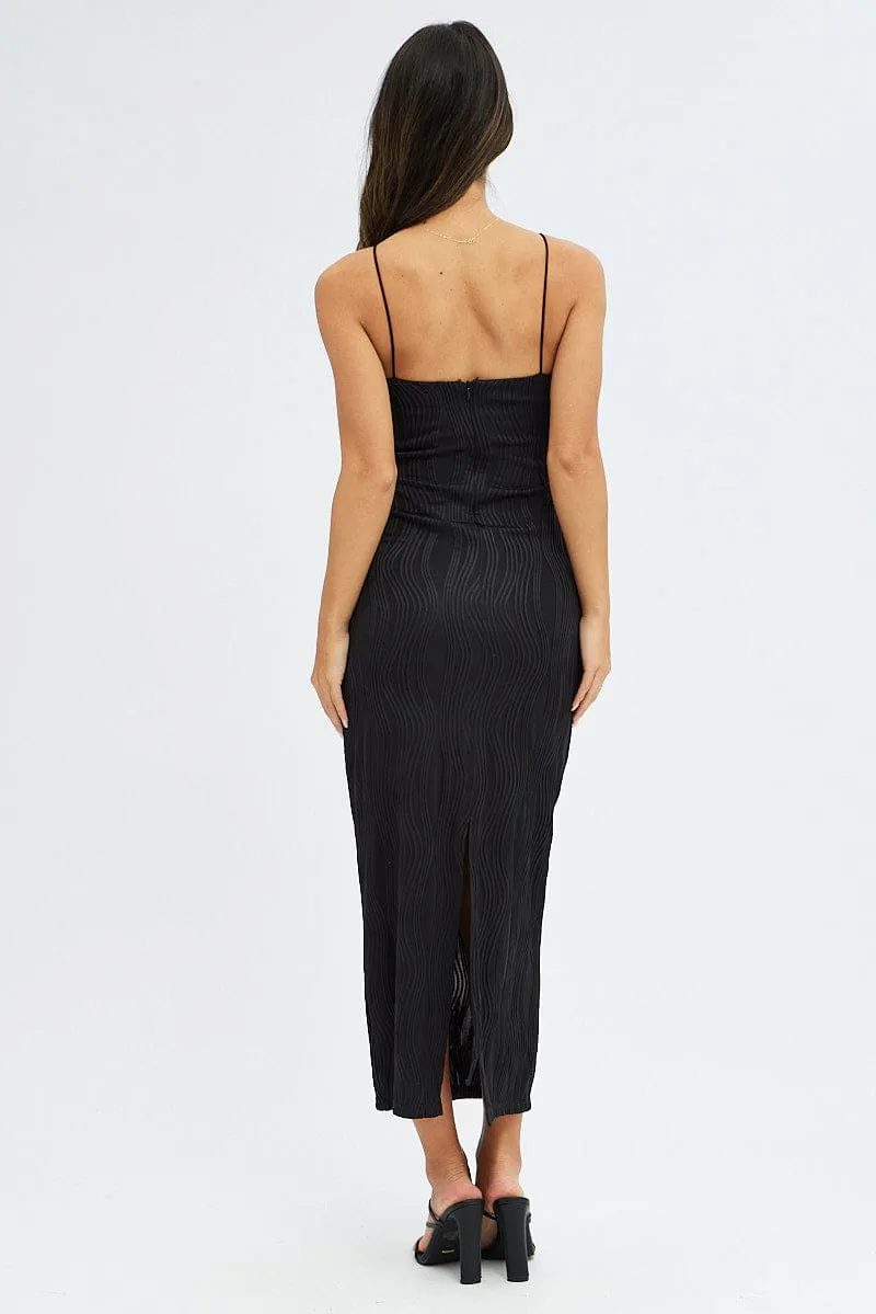 Black Maxi Dress Sleeveless Bodycon