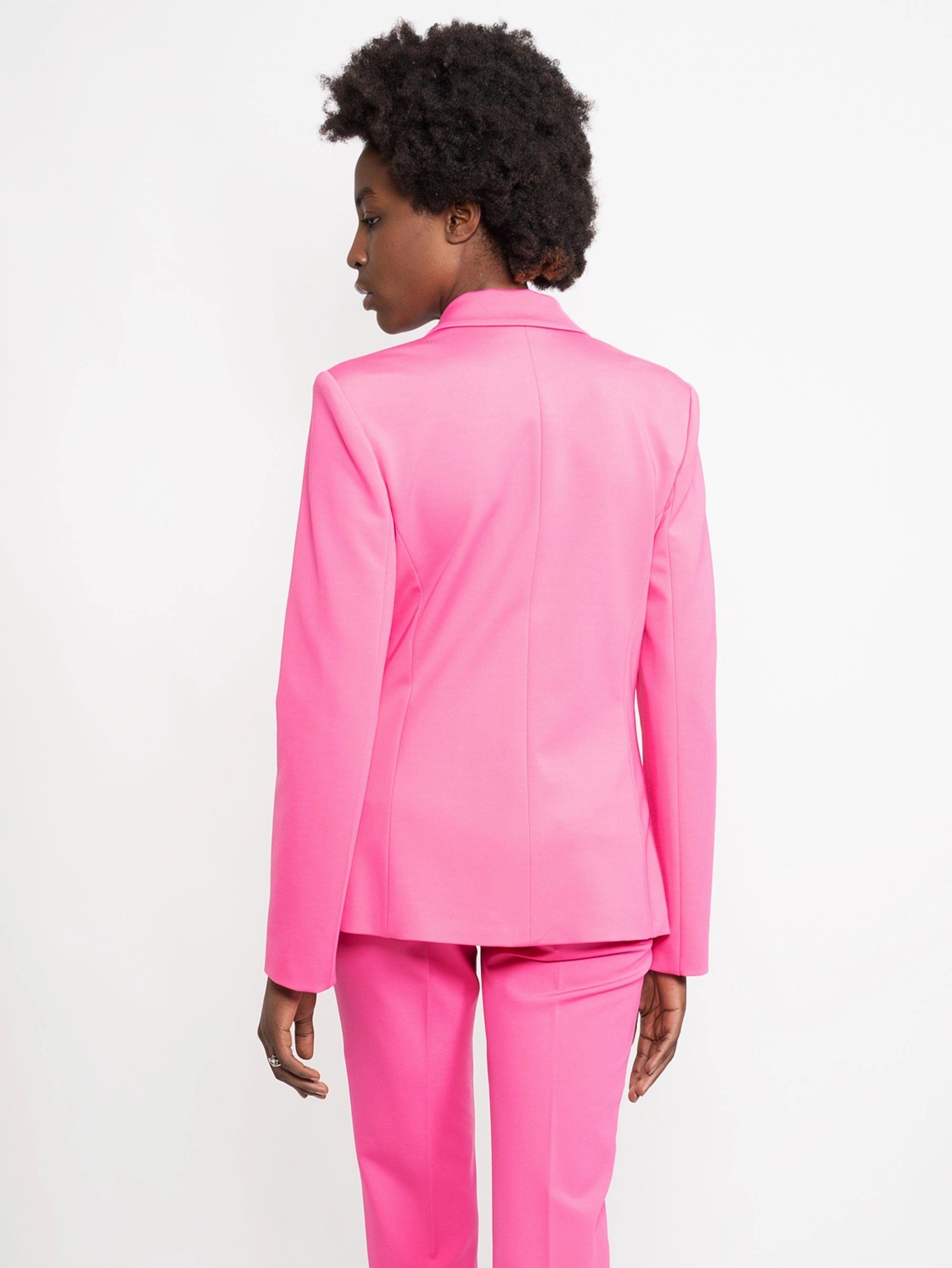 Blazer with Fuchsia Jewel Buttons
