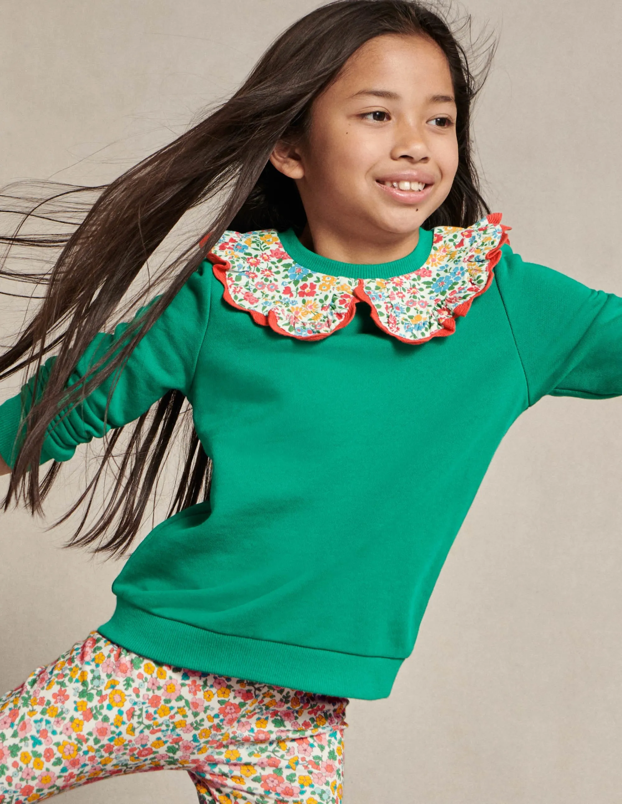 Collared Sweatshirt-Shady Glade Green