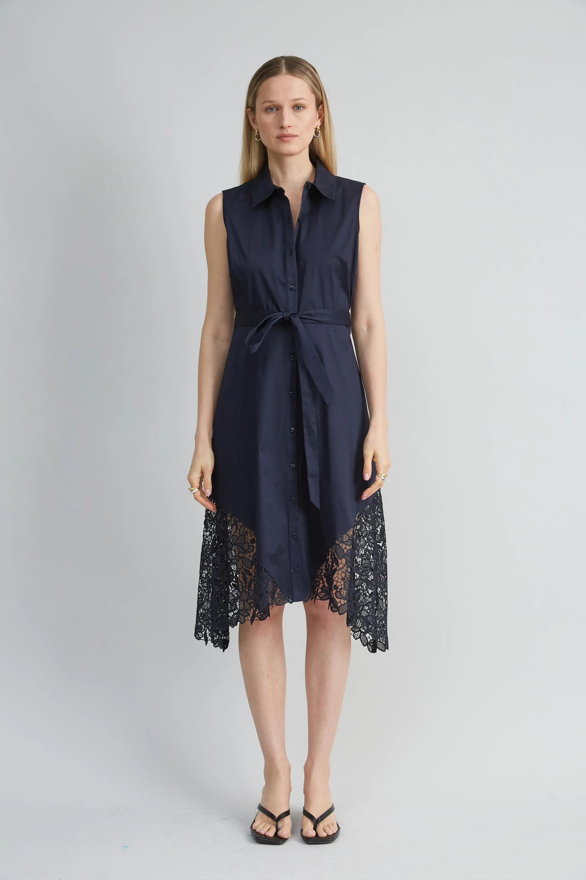 Cotton Lace Hem Dress