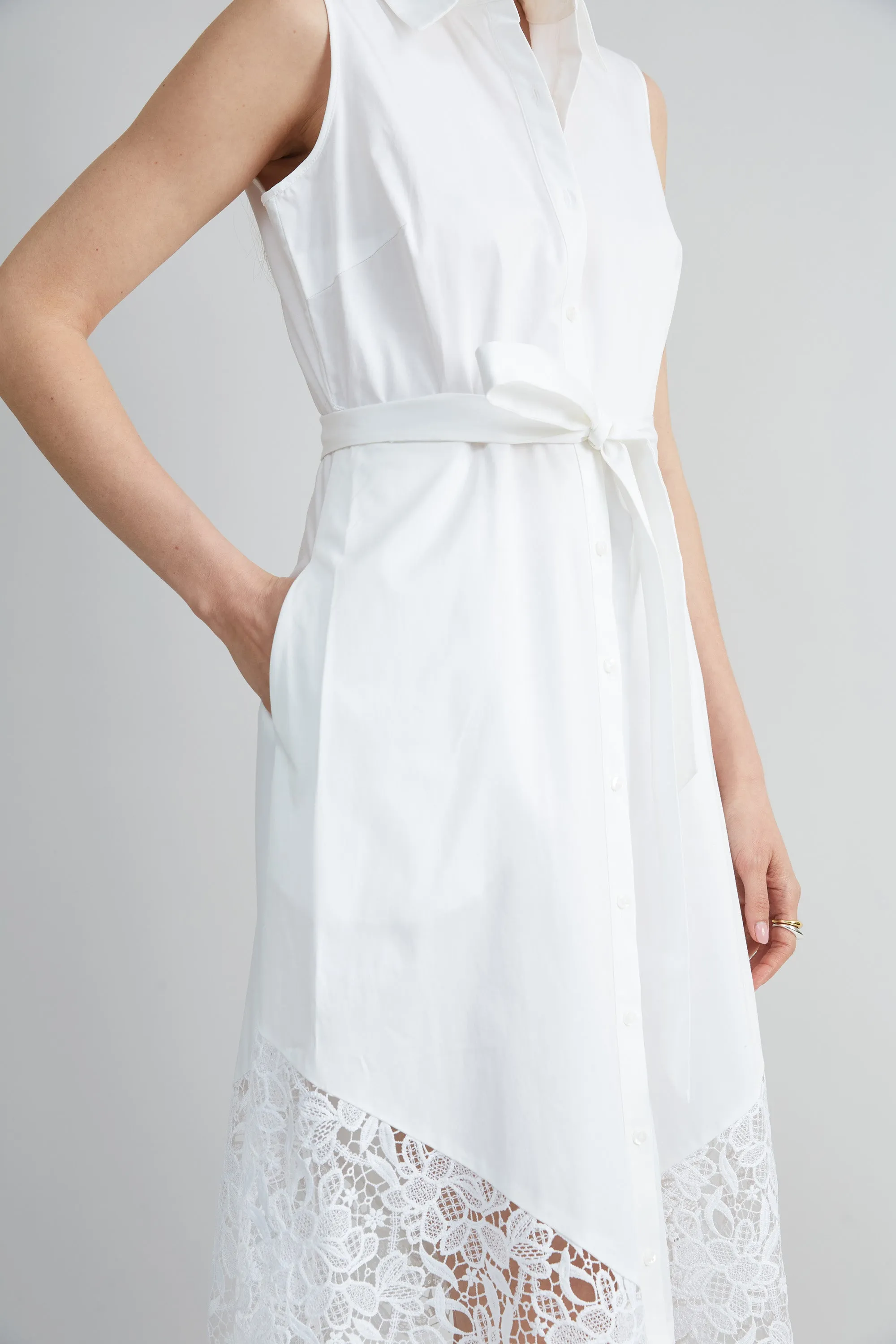Cotton Lace Hem Dress