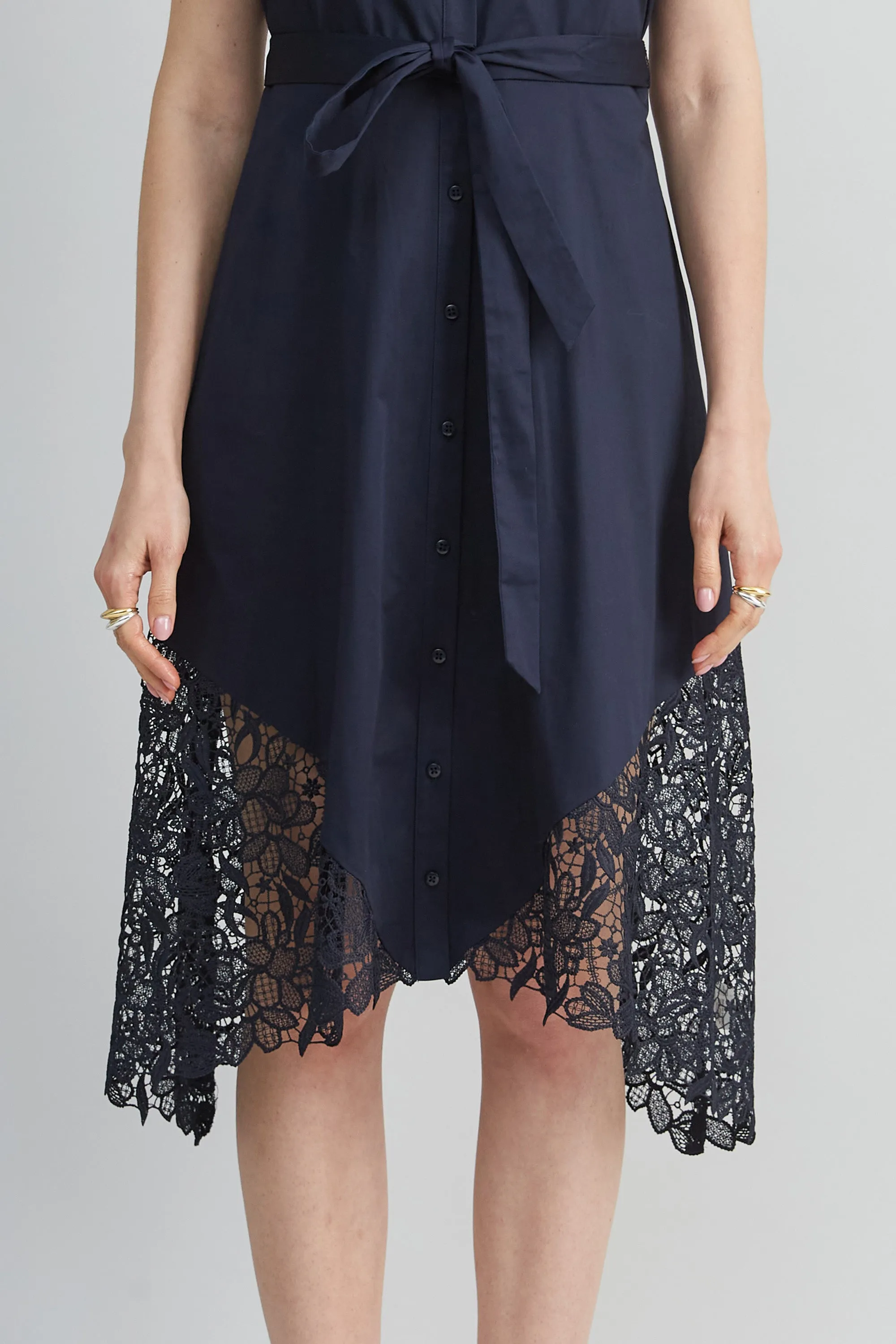 Cotton Lace Hem Dress