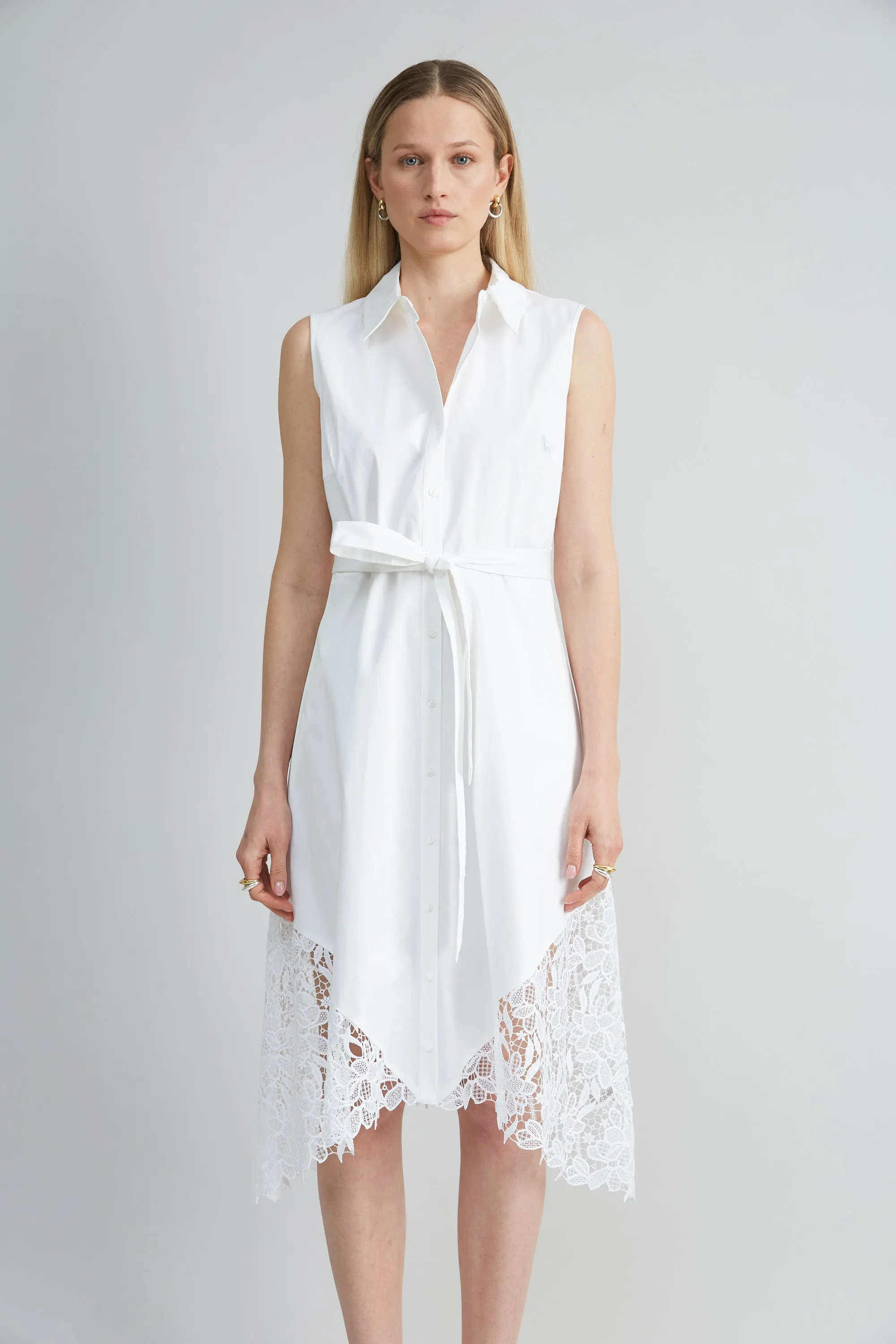Cotton Lace Hem Dress