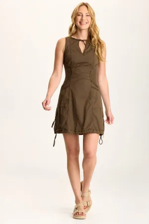 Damara Poplin Cargo Mini Dress