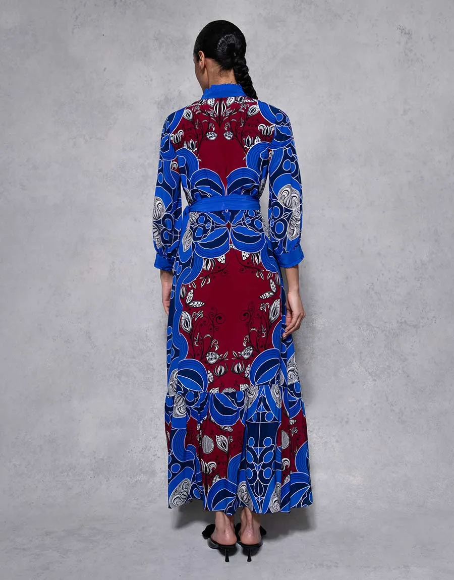 Demi Crepe Maxi Dress - Enchantress Blue - SALE