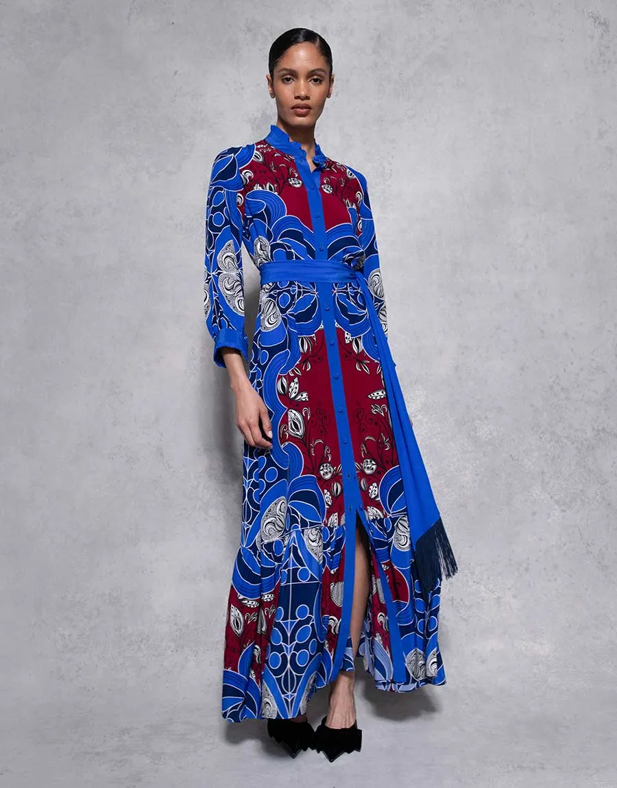 Demi Crepe Maxi Dress - Enchantress Blue - SALE