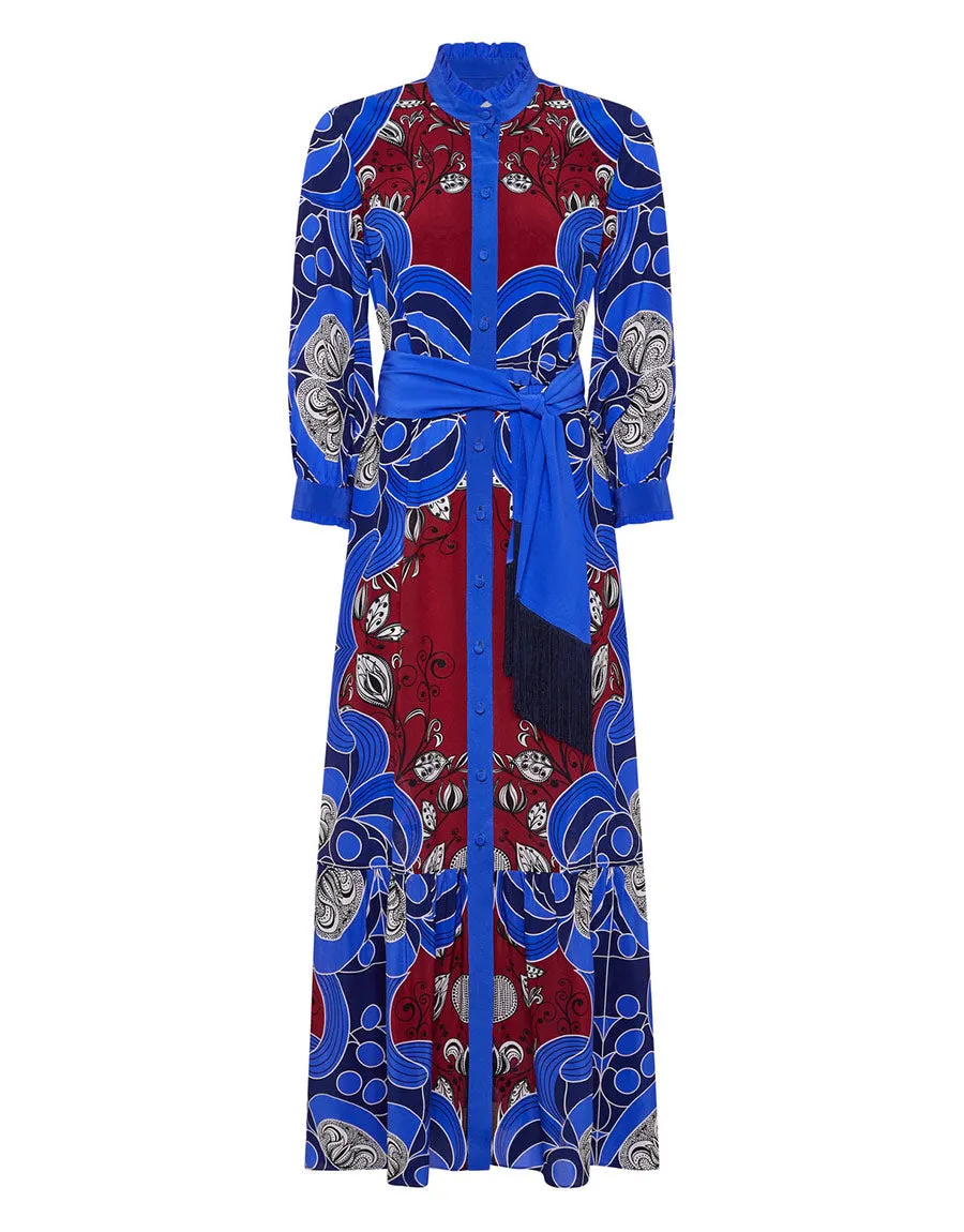 Demi Crepe Maxi Dress - Enchantress Blue - SALE