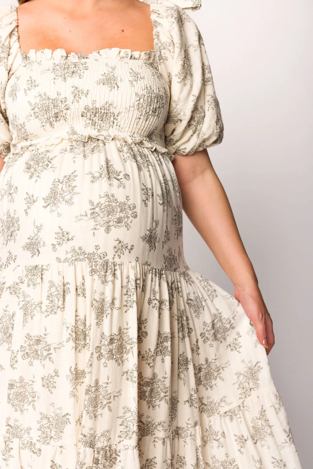 Elena Toile Print Midi Dress