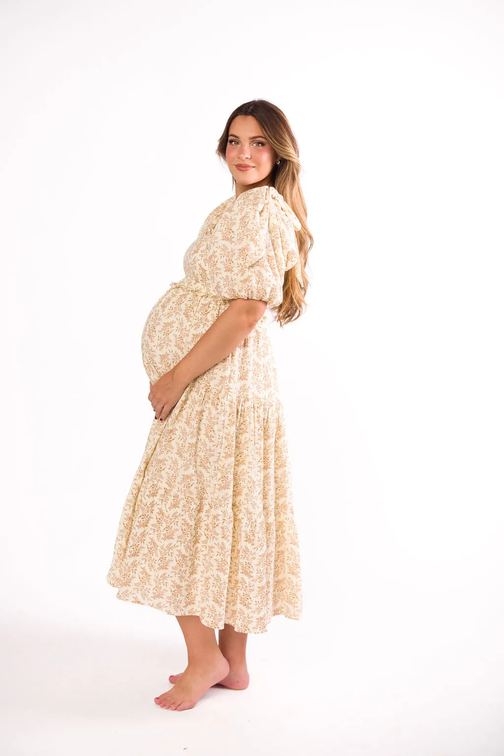Elena Toile Print Midi Dress