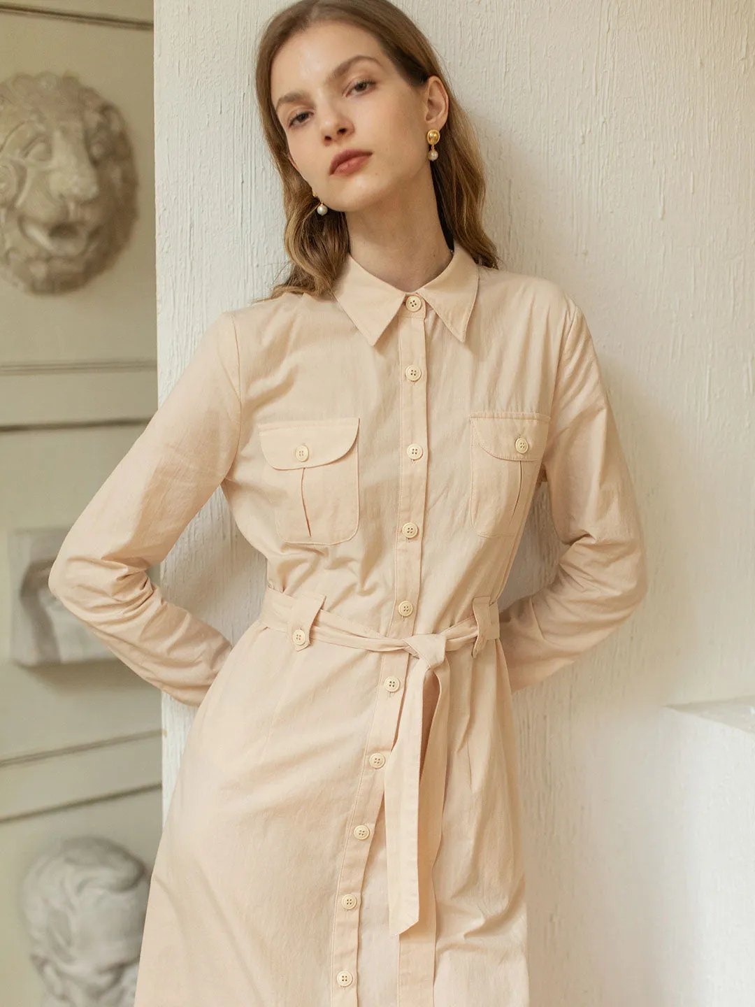 【Final Sale】Zoe 100% Cotton Maxi Shirt Dress