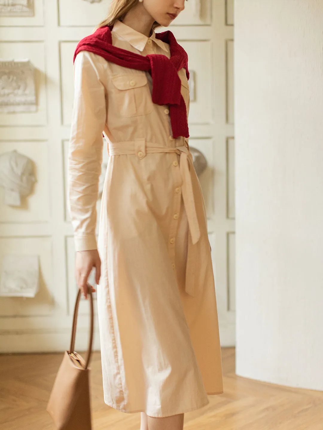 【Final Sale】Zoe 100% Cotton Maxi Shirt Dress