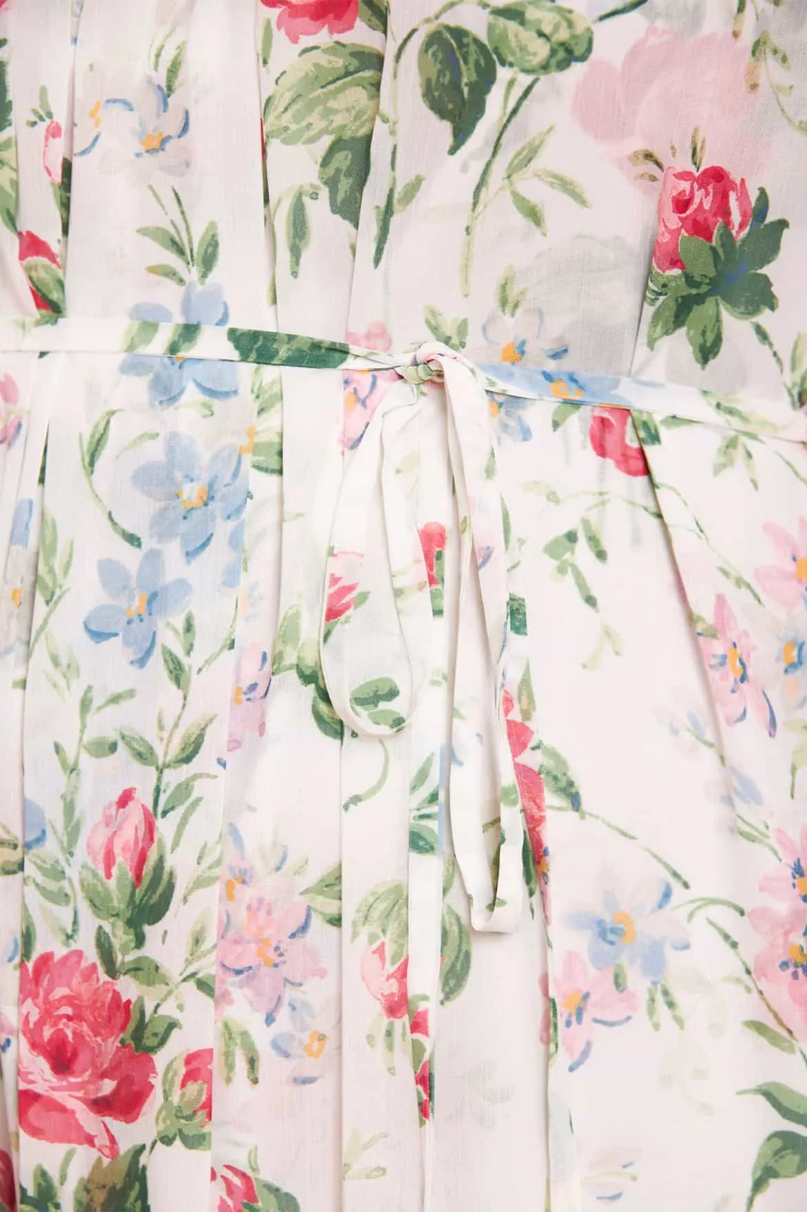 Floral Fantasy Chiffon Off-Shoulder Ankle Gown