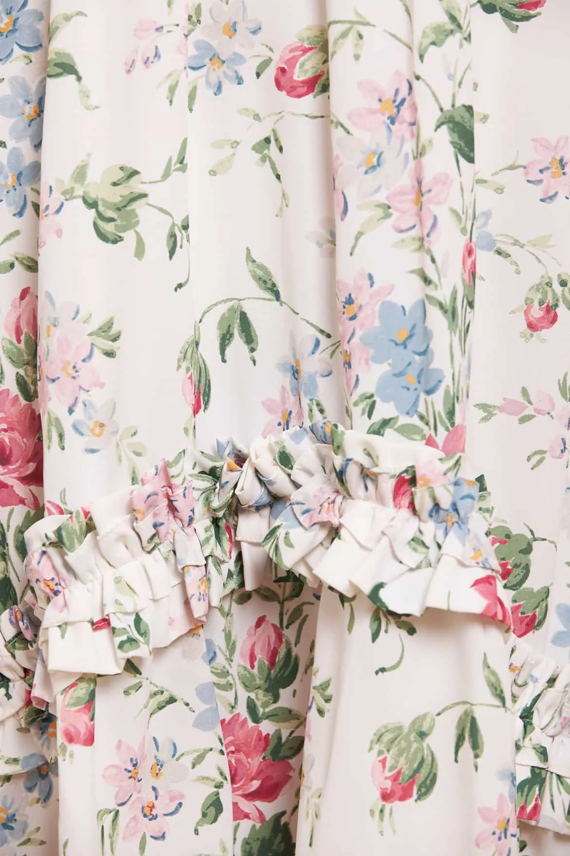 Floral Fantasy Crepe Off-Shoulder Ballerina Dress
