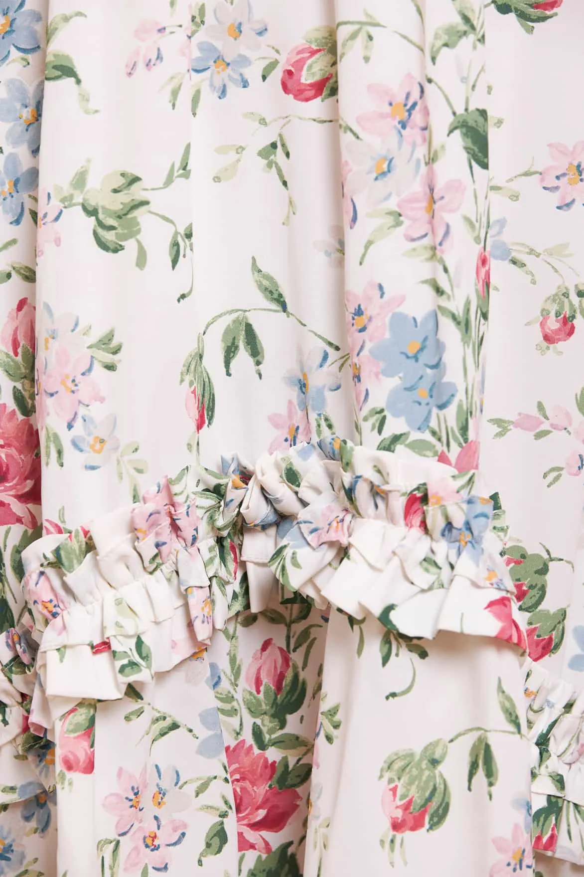 Floral Fantasy Crepe Off-Shoulder Micro Mini Dress