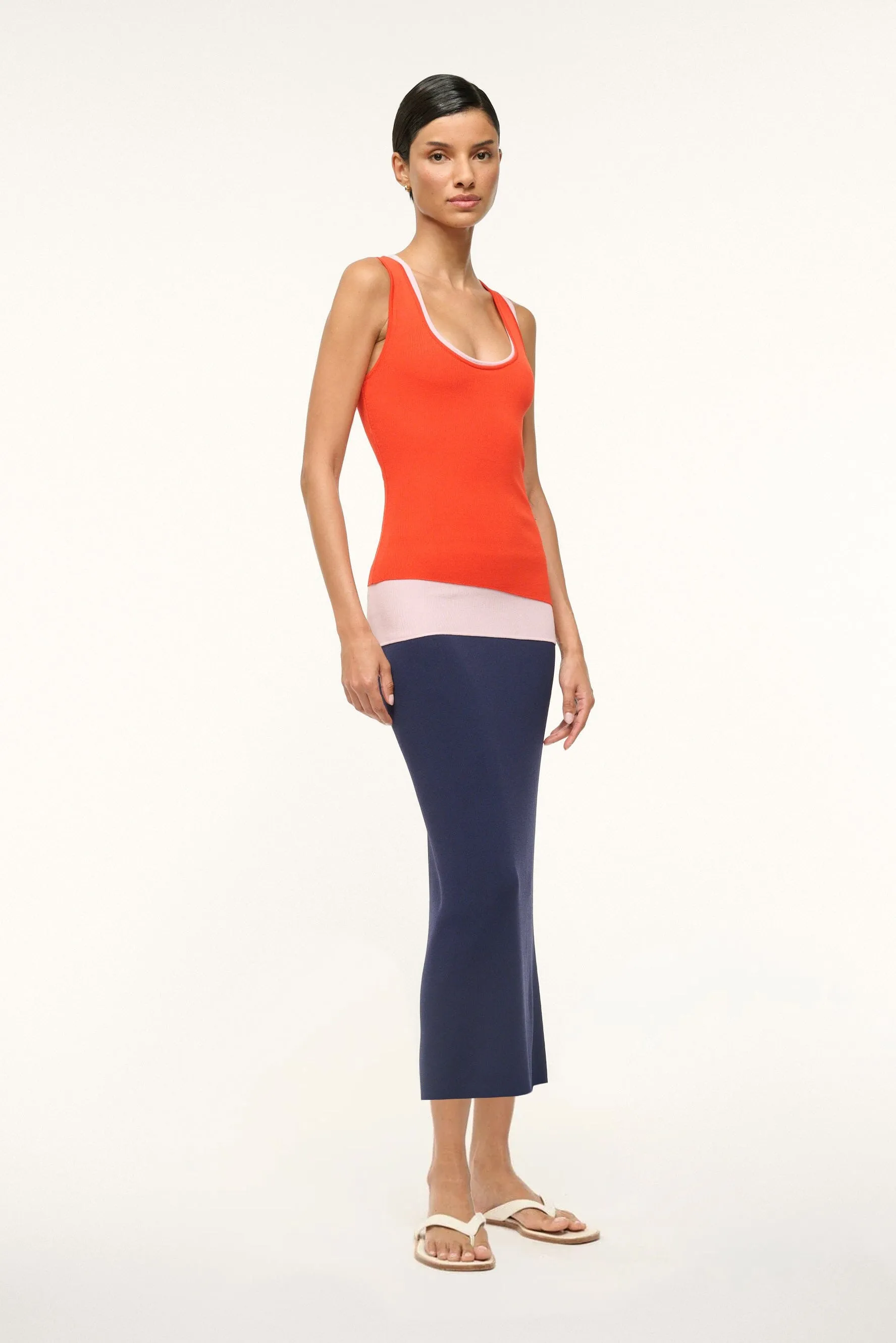 HERMOSA DRESS | CAYENNE NAVY CARNATION