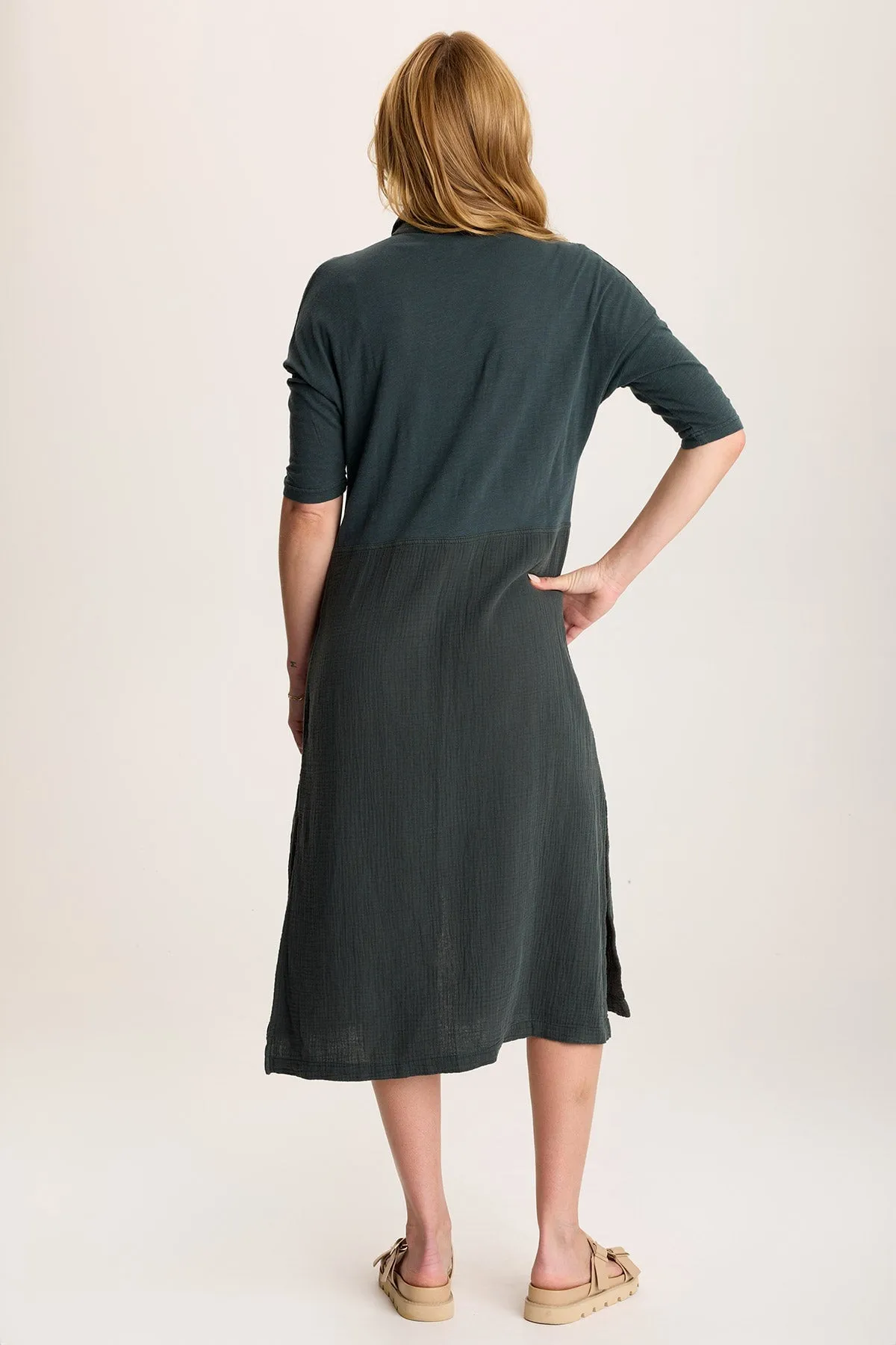Hogue Gauze Duster Dress with Snap Front
