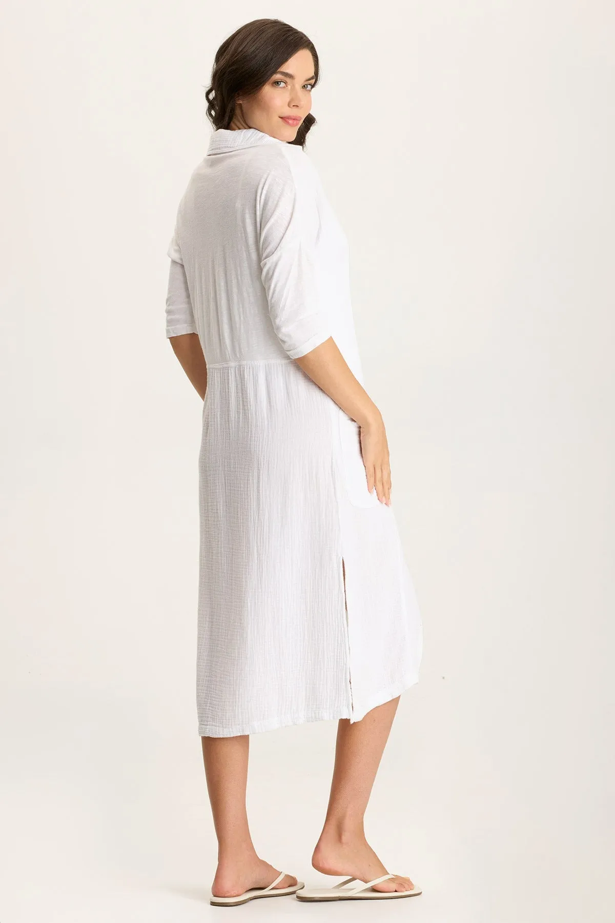 Hogue Gauze Duster Dress with Snap Front