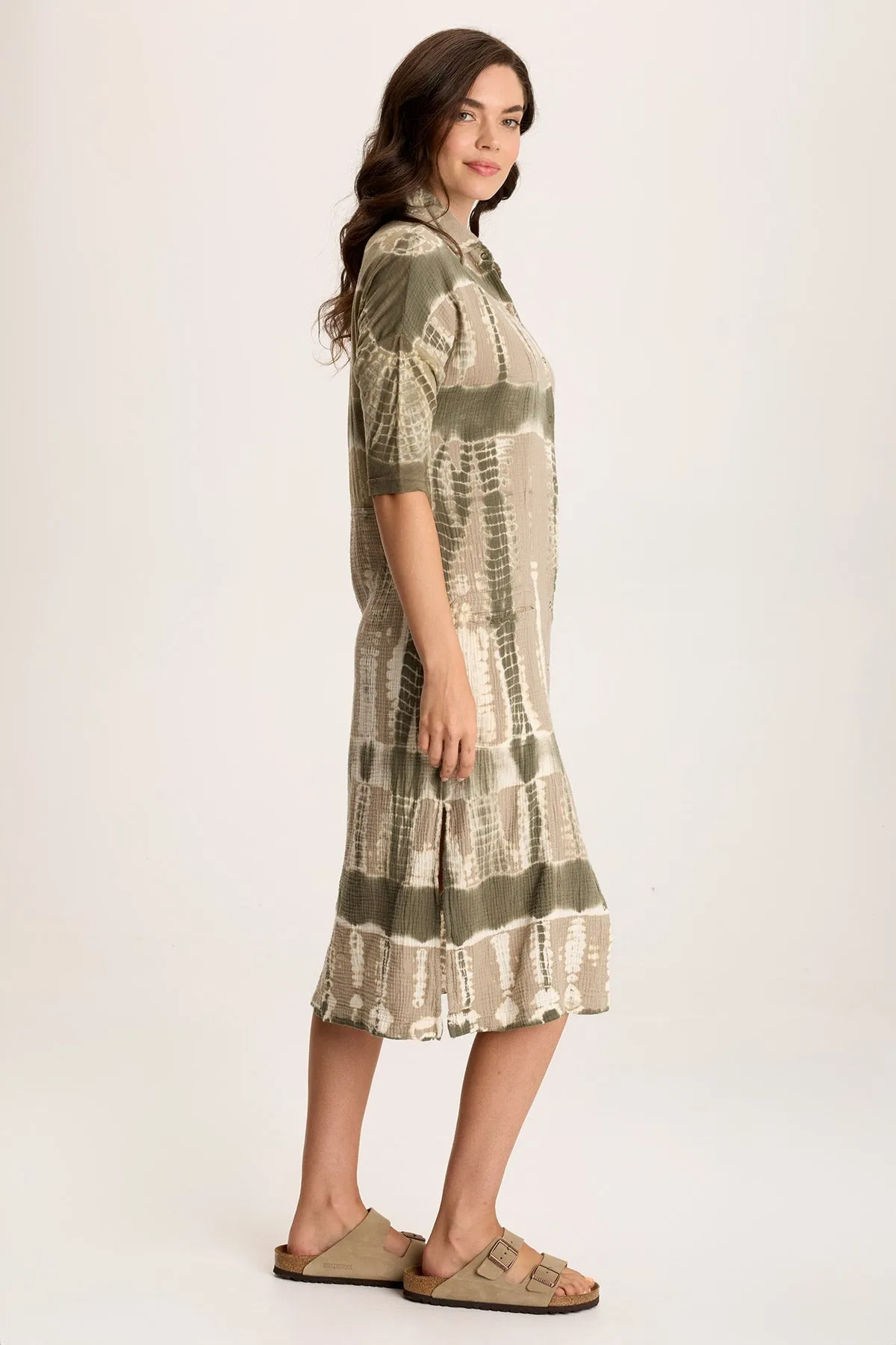 Hogue Gauze Duster Dress with Snap Front