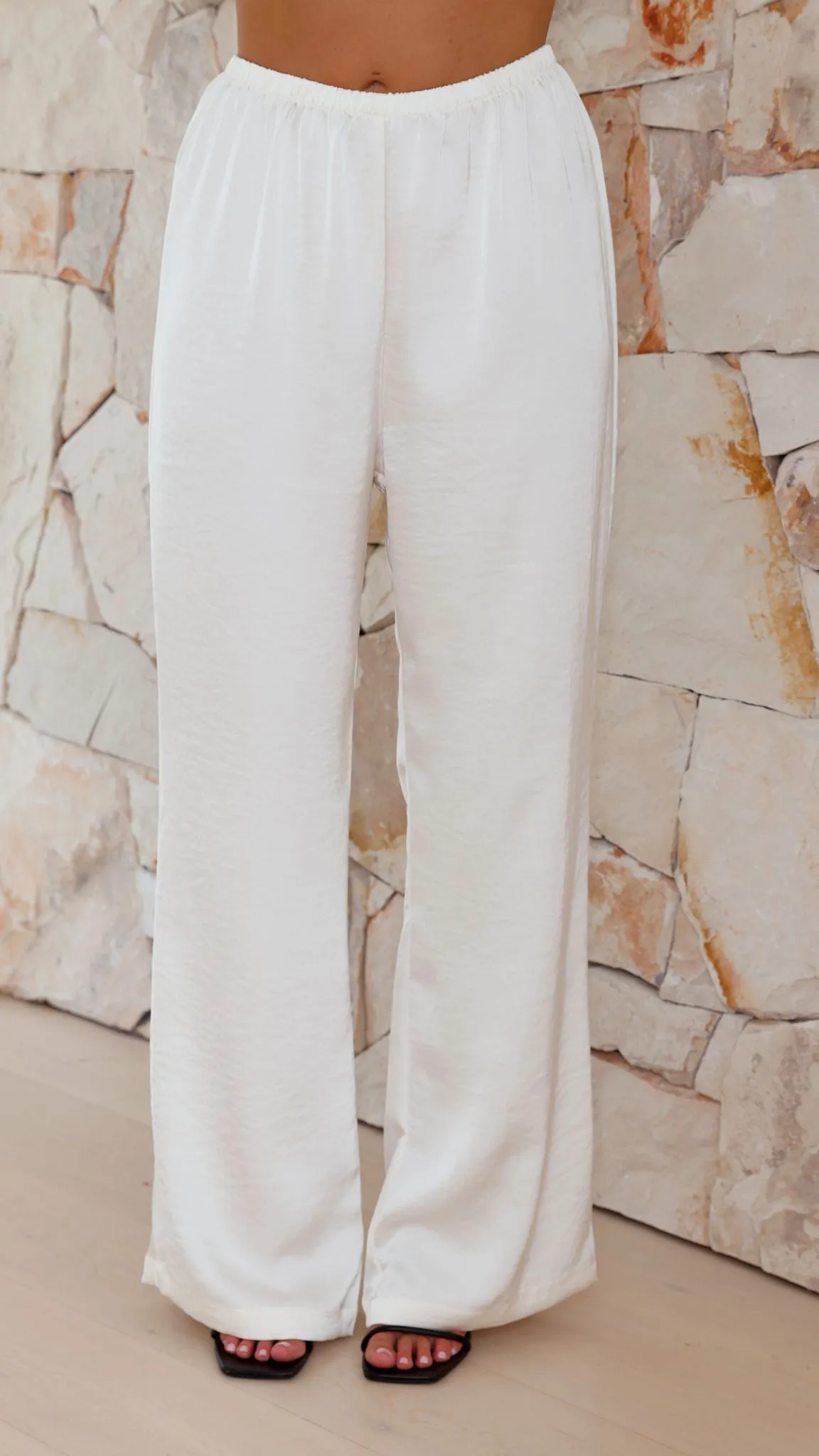 Imogen Button Pants - Cream