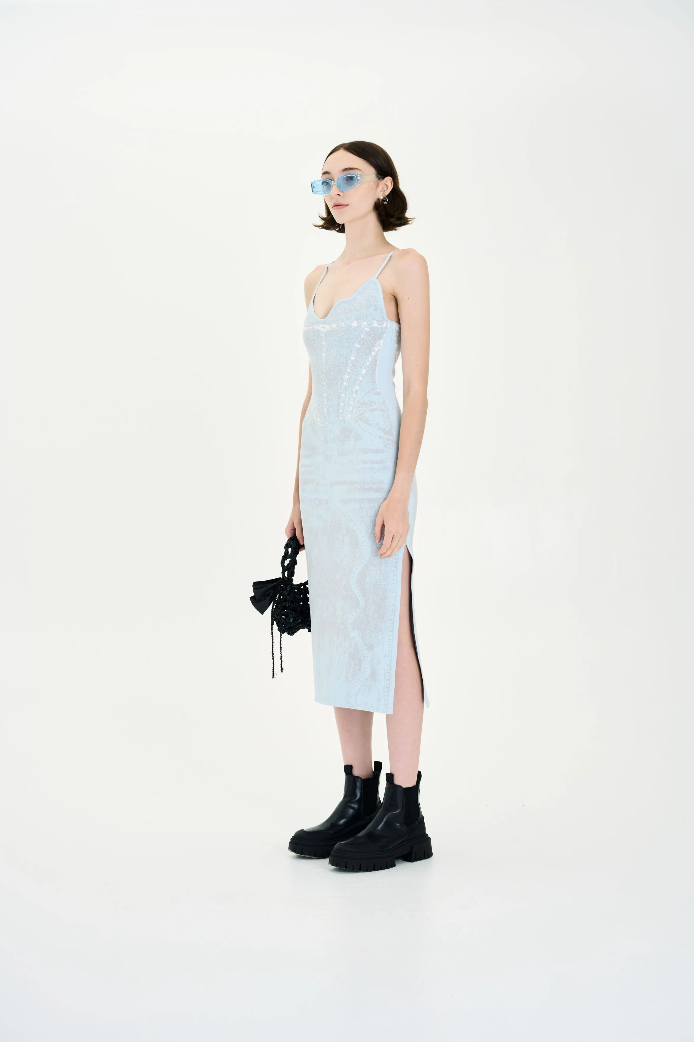 JASMINE DENIM PRINT TANK DRESS