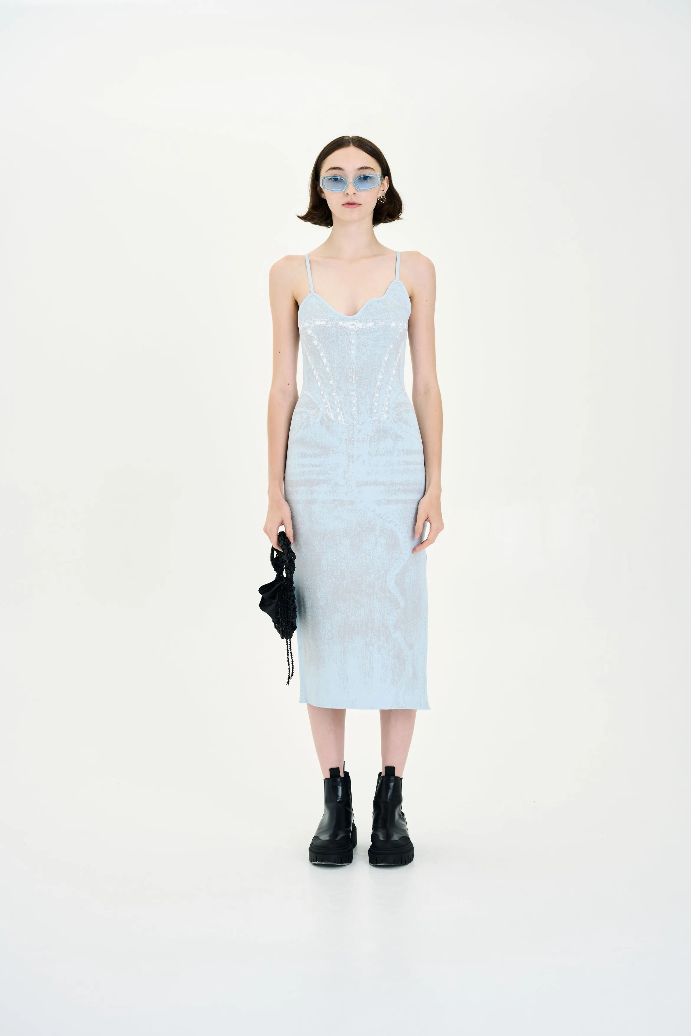 JASMINE DENIM PRINT TANK DRESS