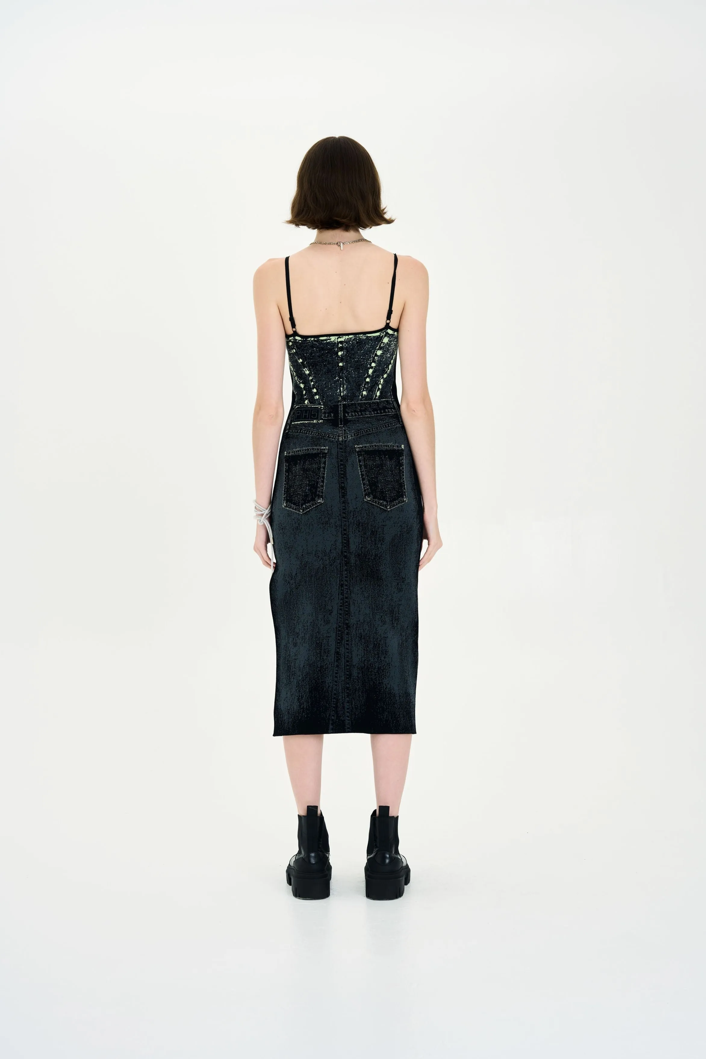 JASMINE DENIM PRINT TANK DRESS