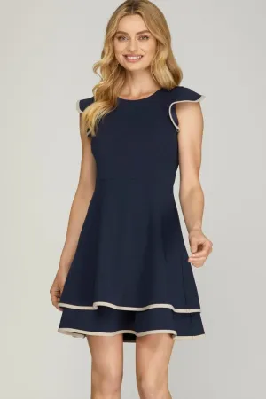 Line Of Action Dress in Navy