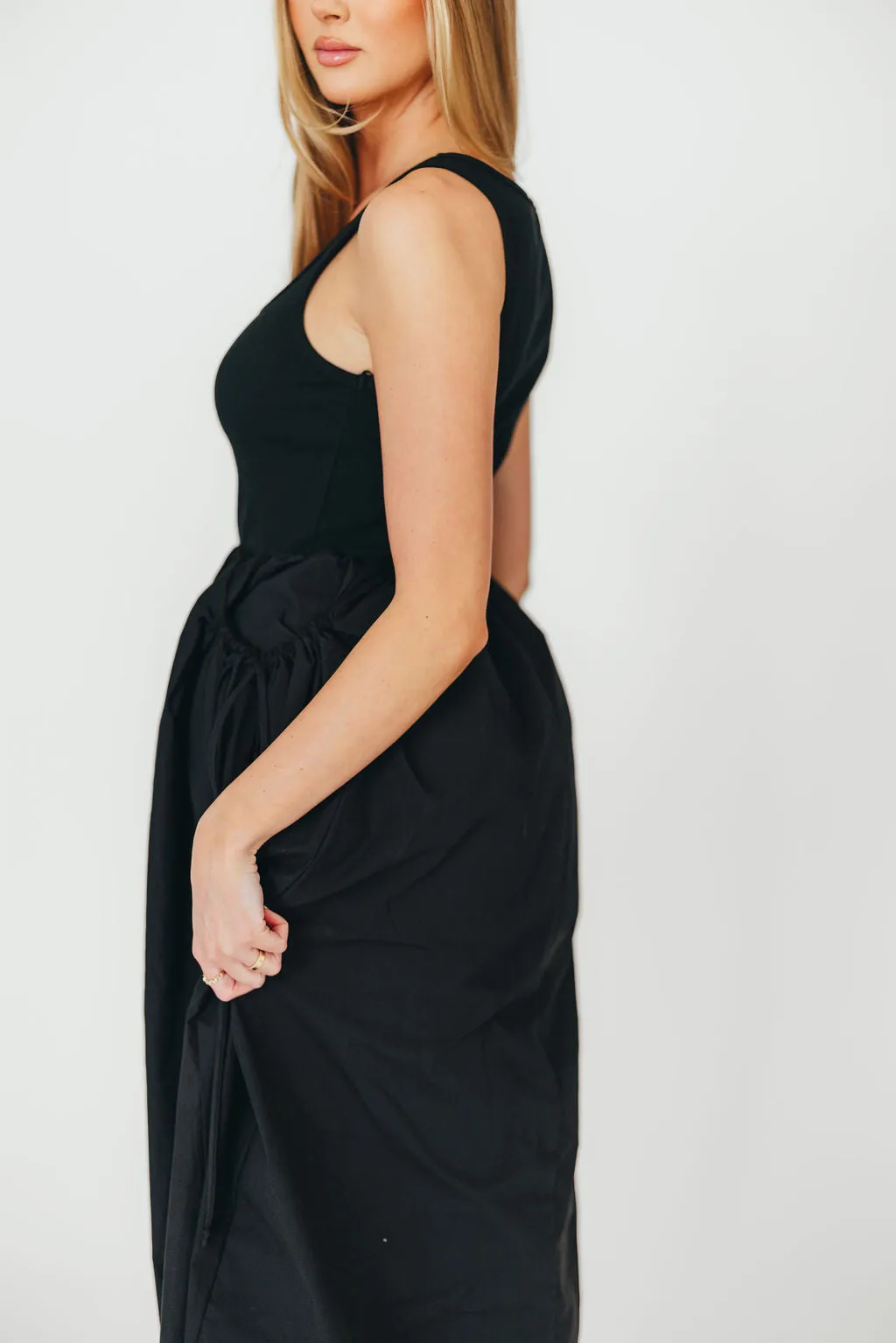 Lucca Midi Dress in Black