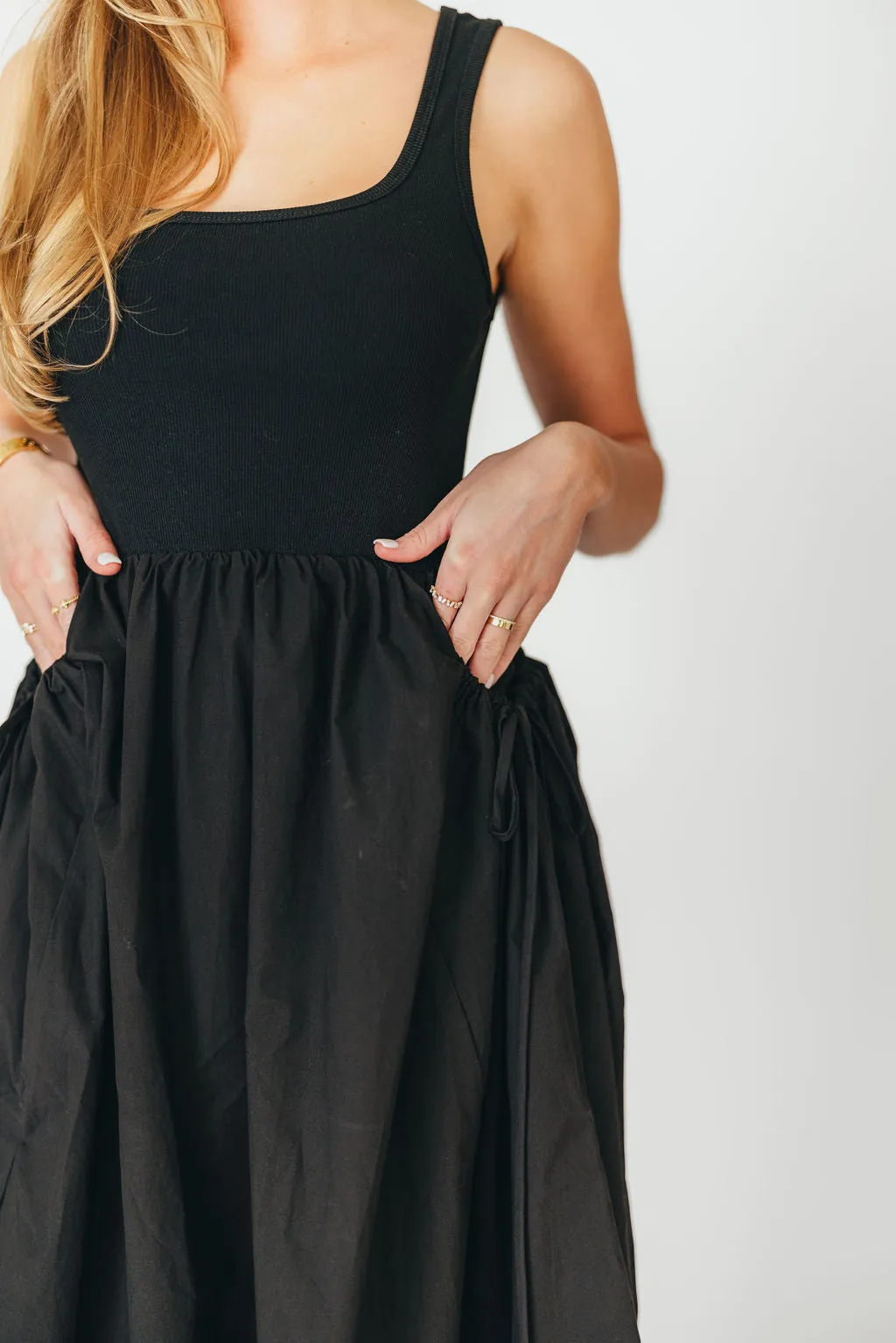 Lucca Midi Dress in Black