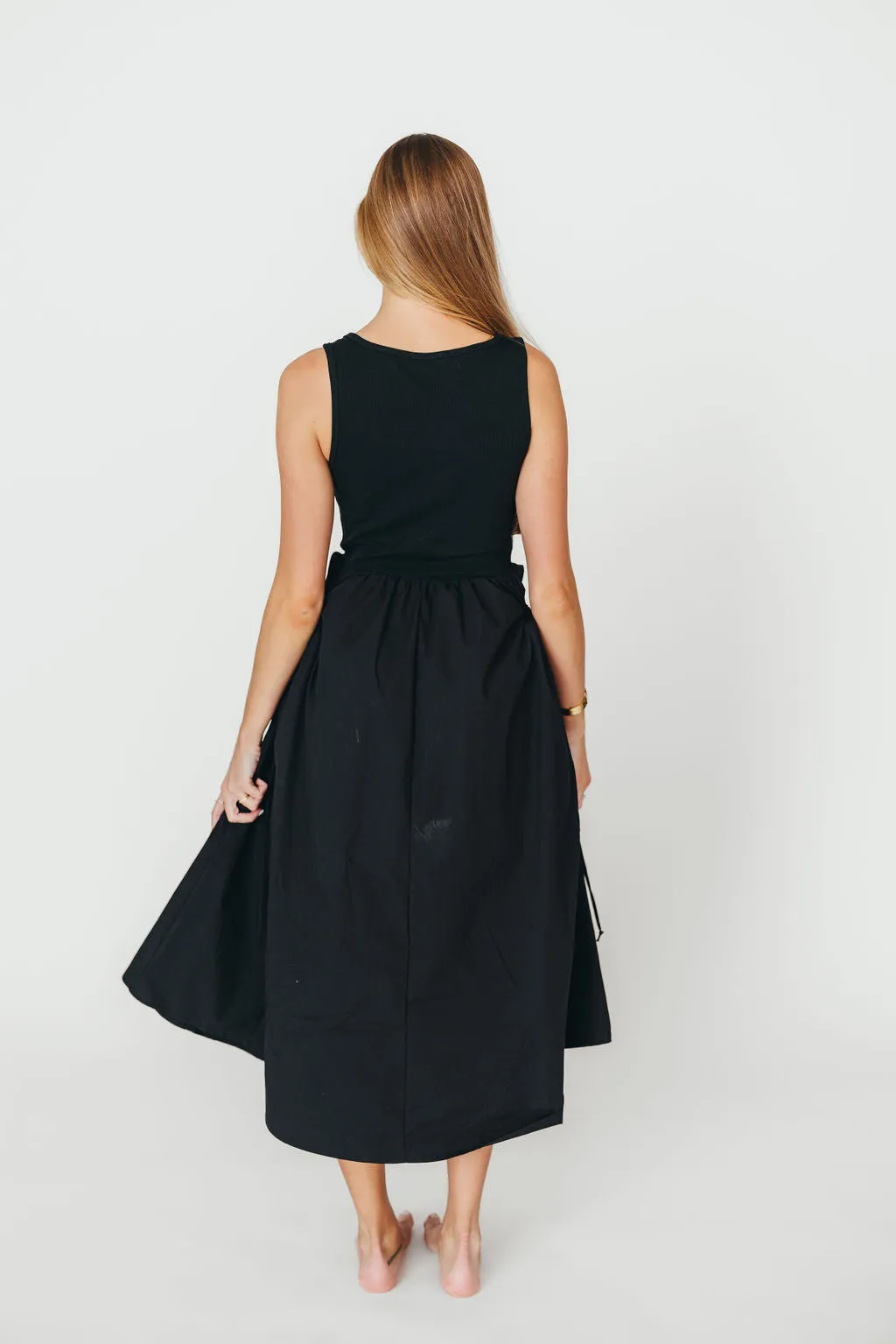 Lucca Midi Dress in Black
