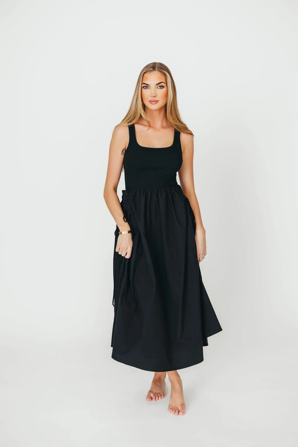 Lucca Midi Dress in Black