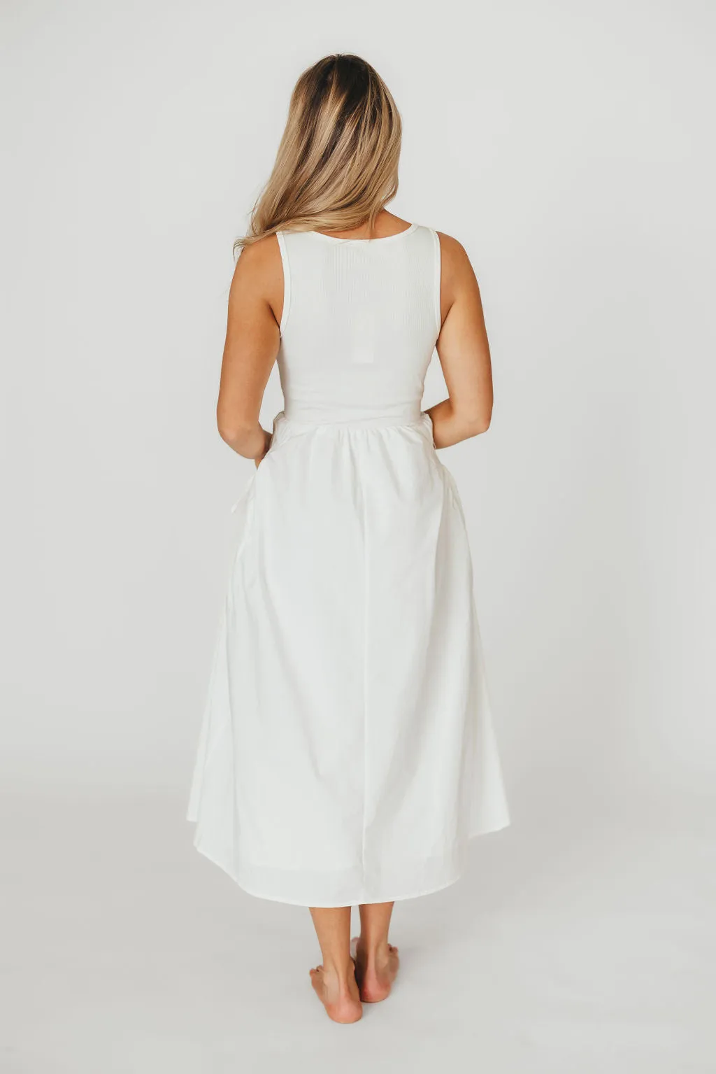 Lucca Midi Dress in Off-White
