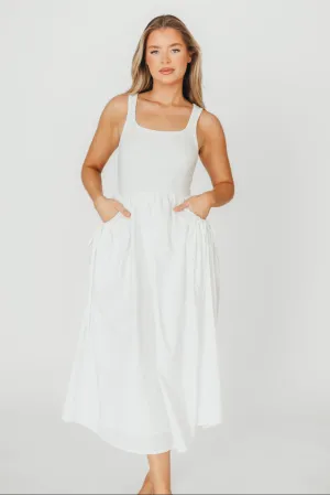 Lucca Midi Dress in Off-White