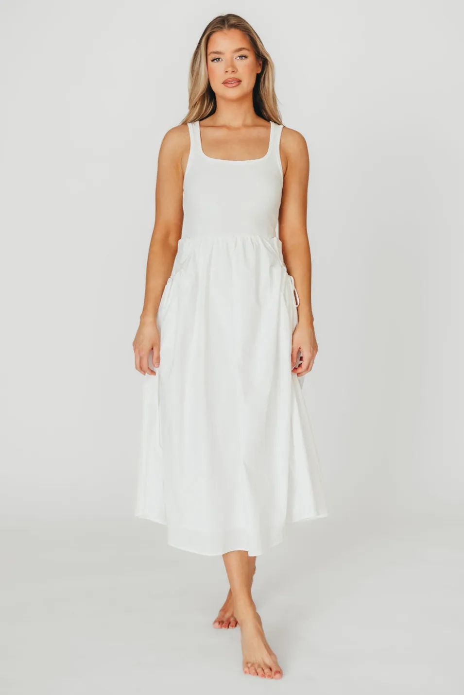 Lucca Midi Dress in Off-White