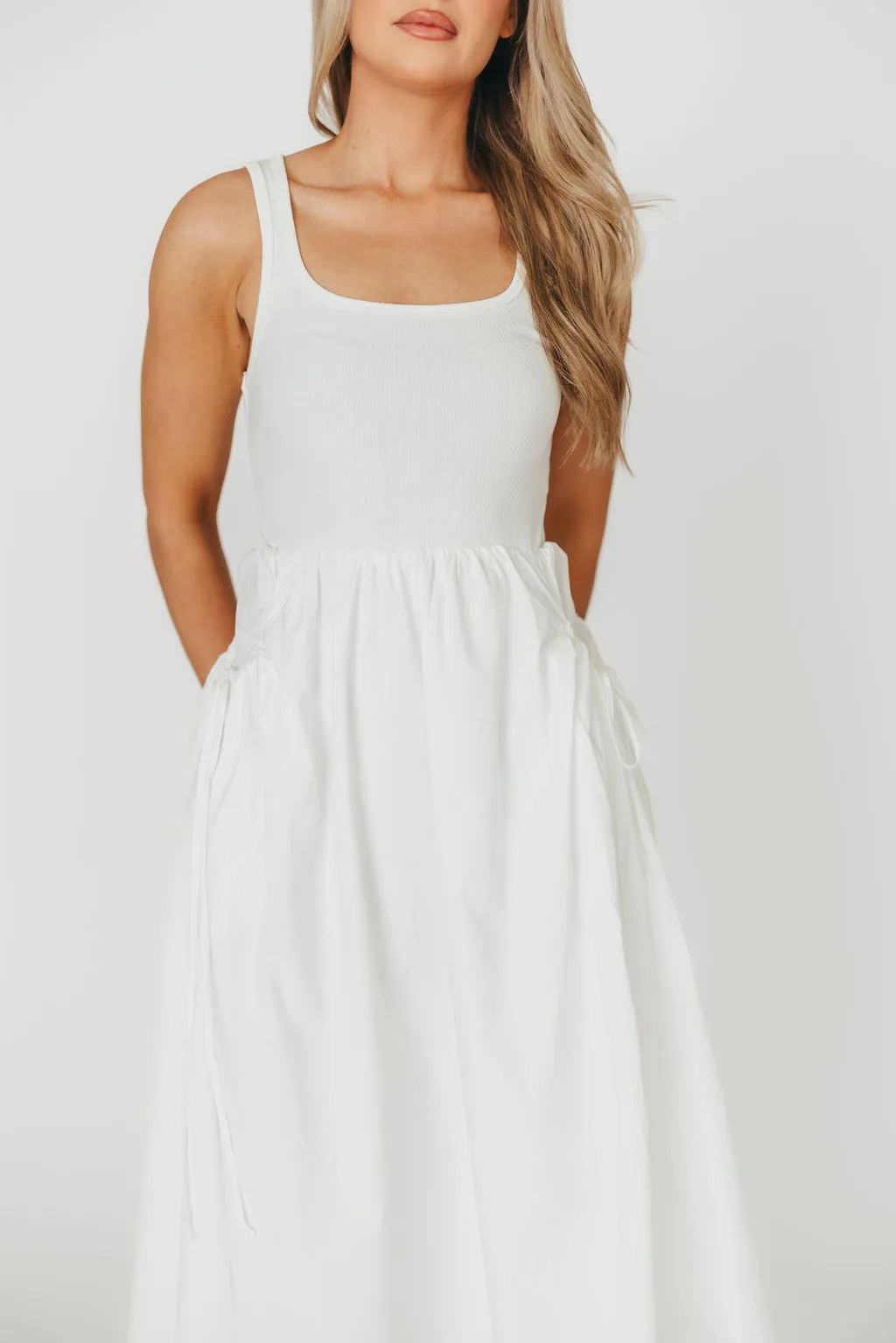 Lucca Midi Dress in Off-White