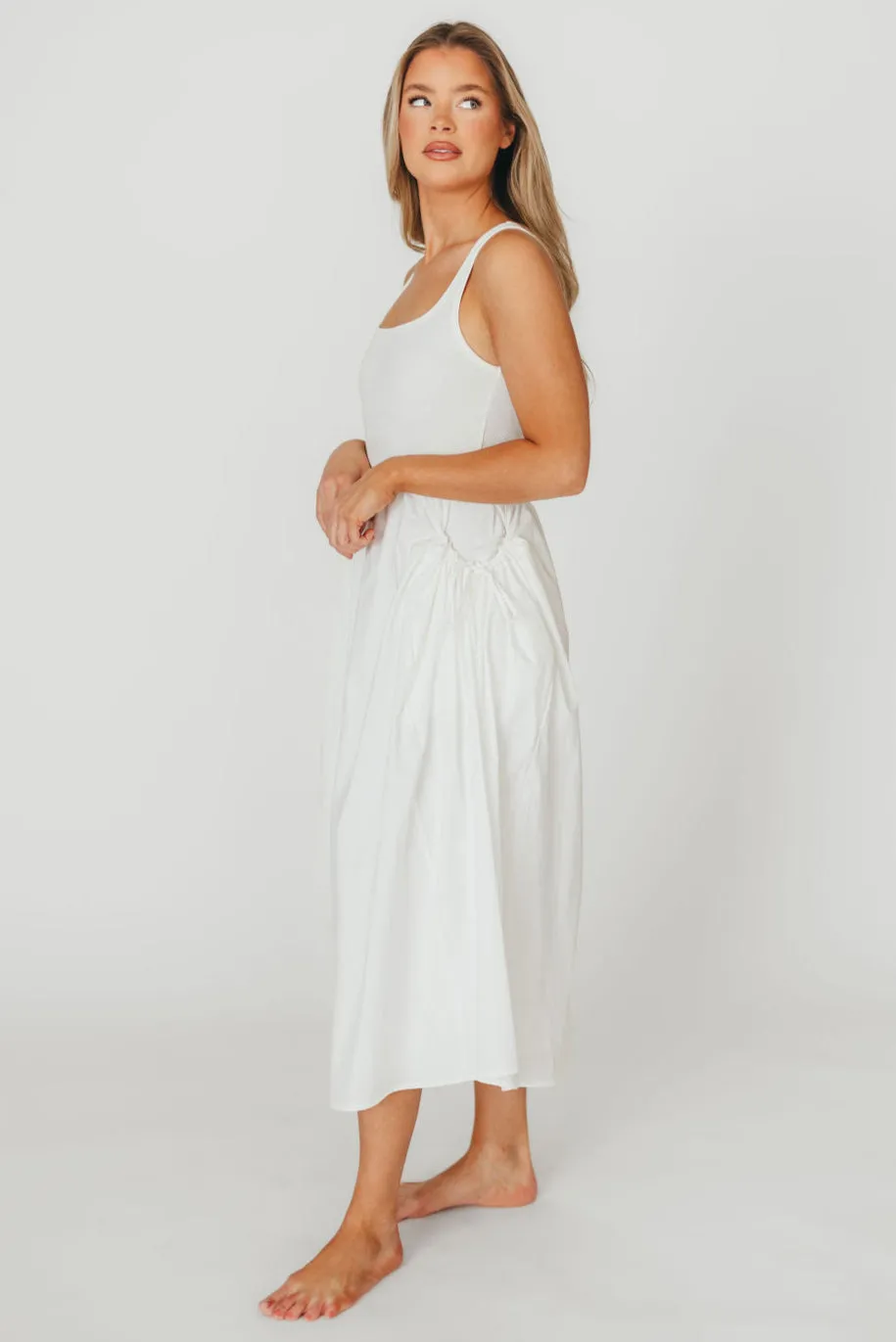 Lucca Midi Dress in Off-White