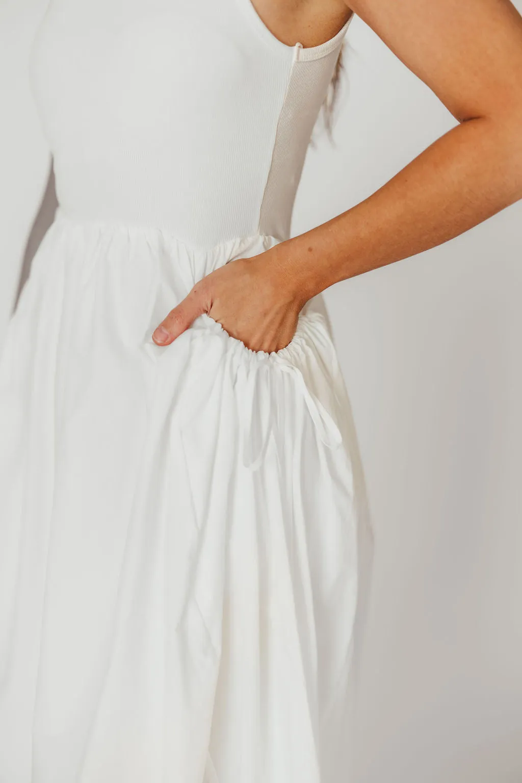 Lucca Midi Dress in Off-White