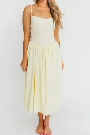 Lucy Midi Dress in Yellow