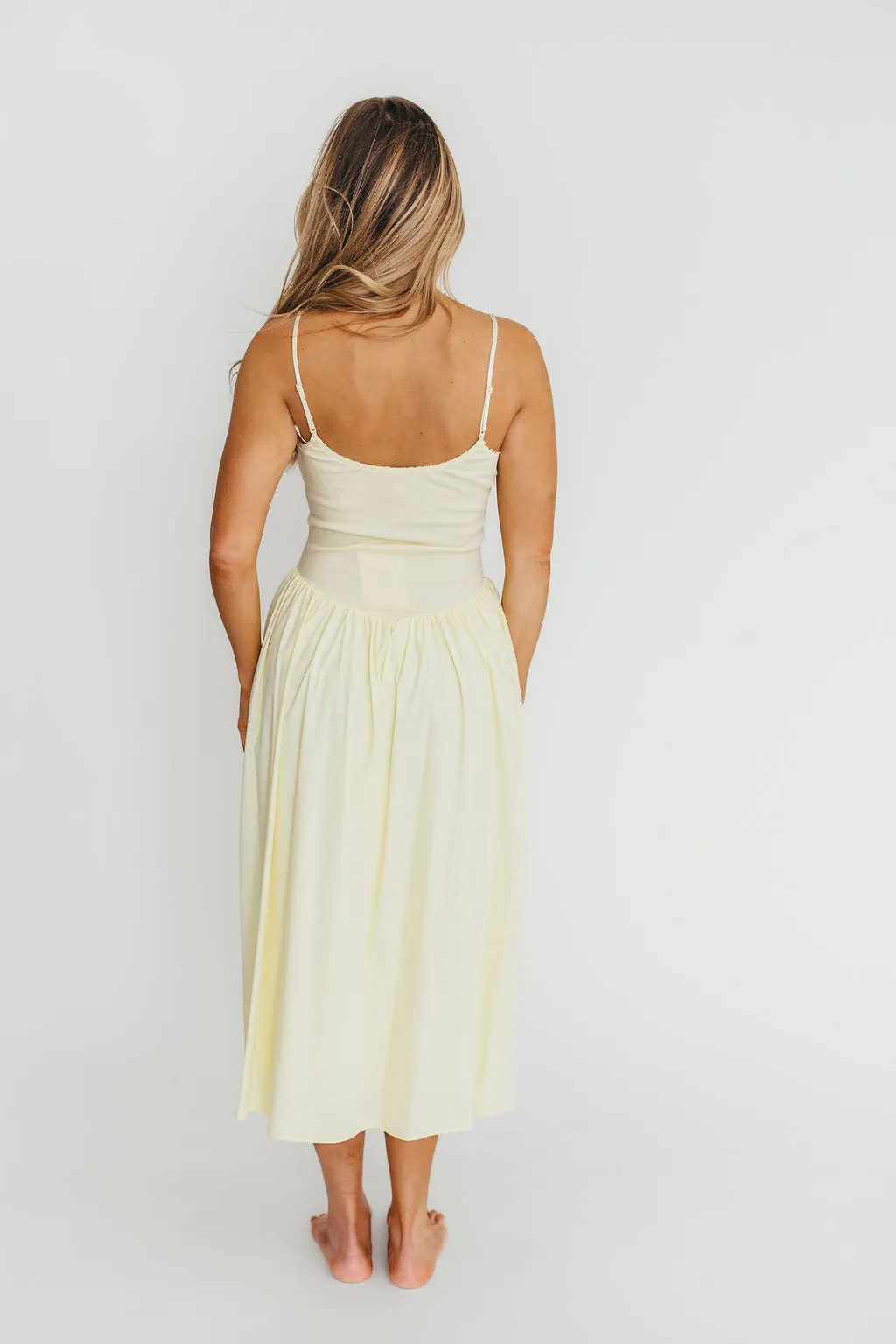 Lucy Midi Dress in Yellow