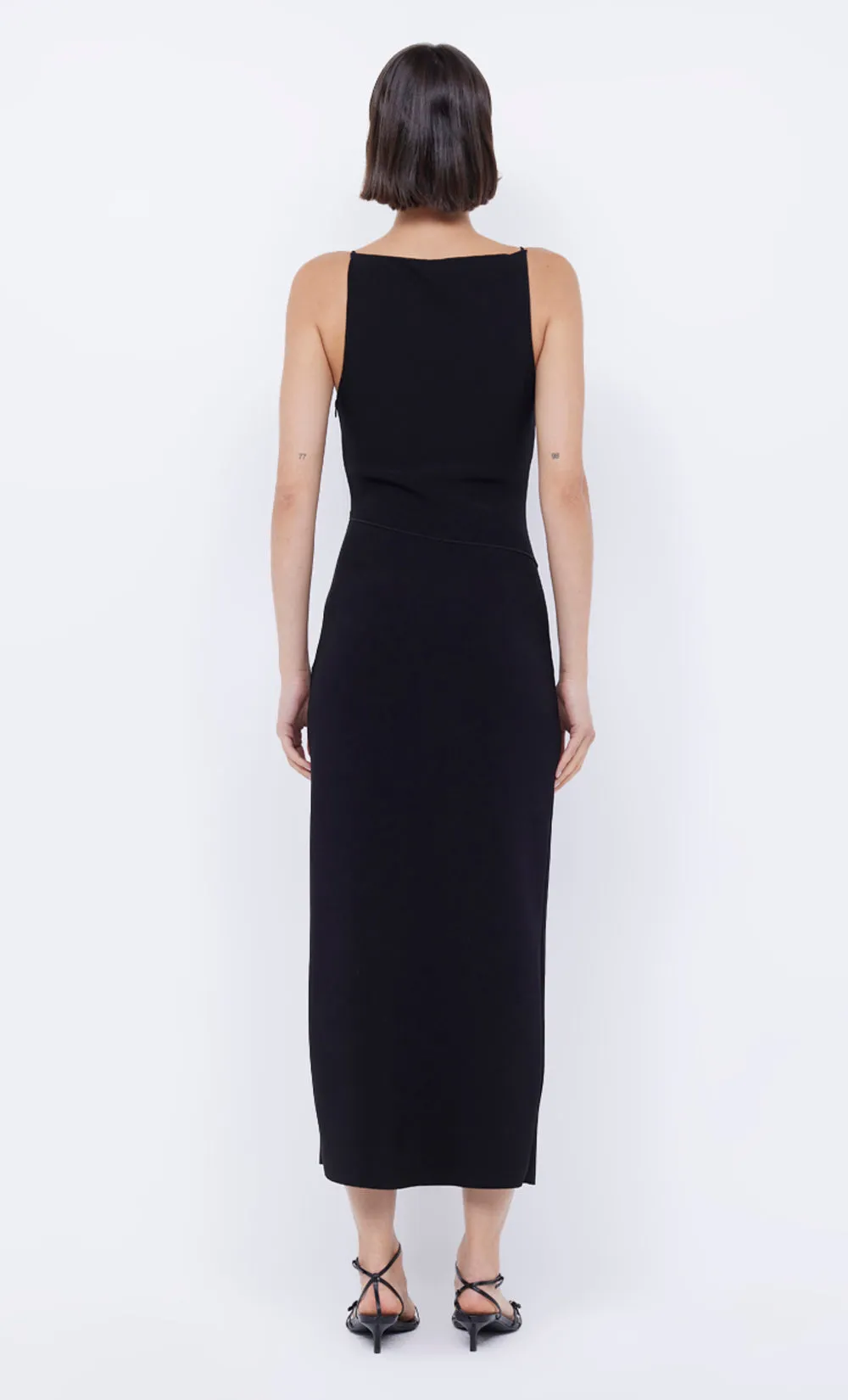 MARIELLE SPLIT DRESS - BLACK