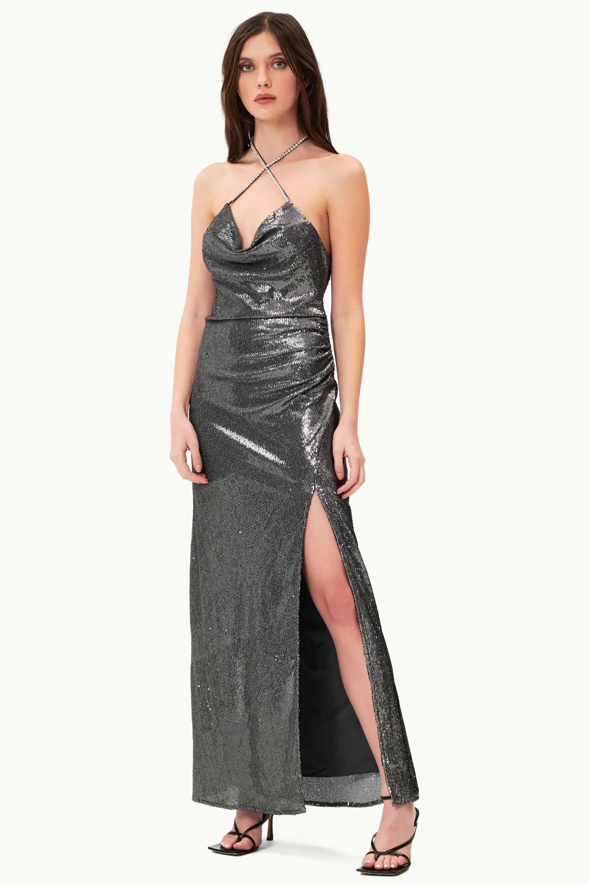 Melia Dress - Gunmetal
