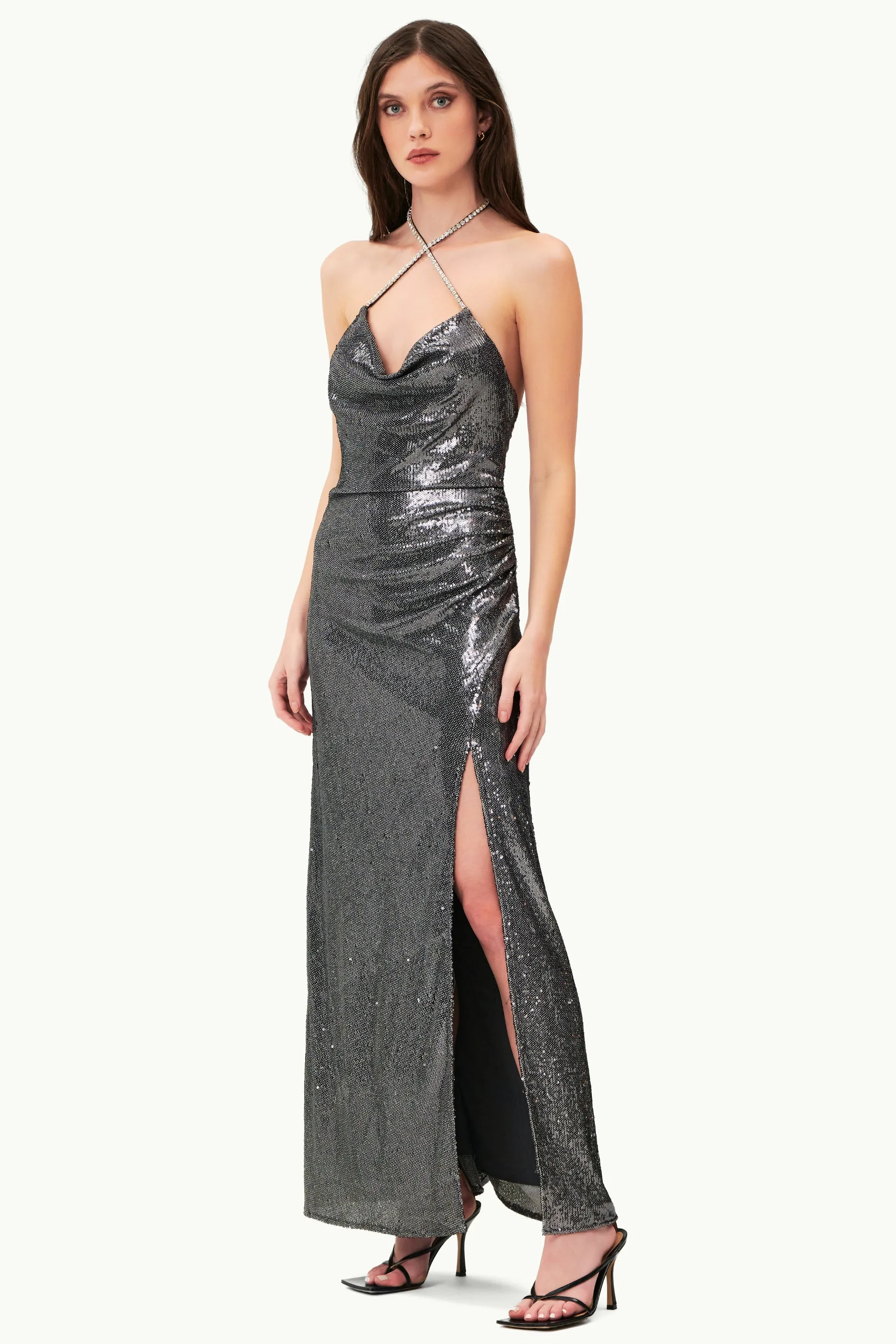 Melia Dress - Gunmetal