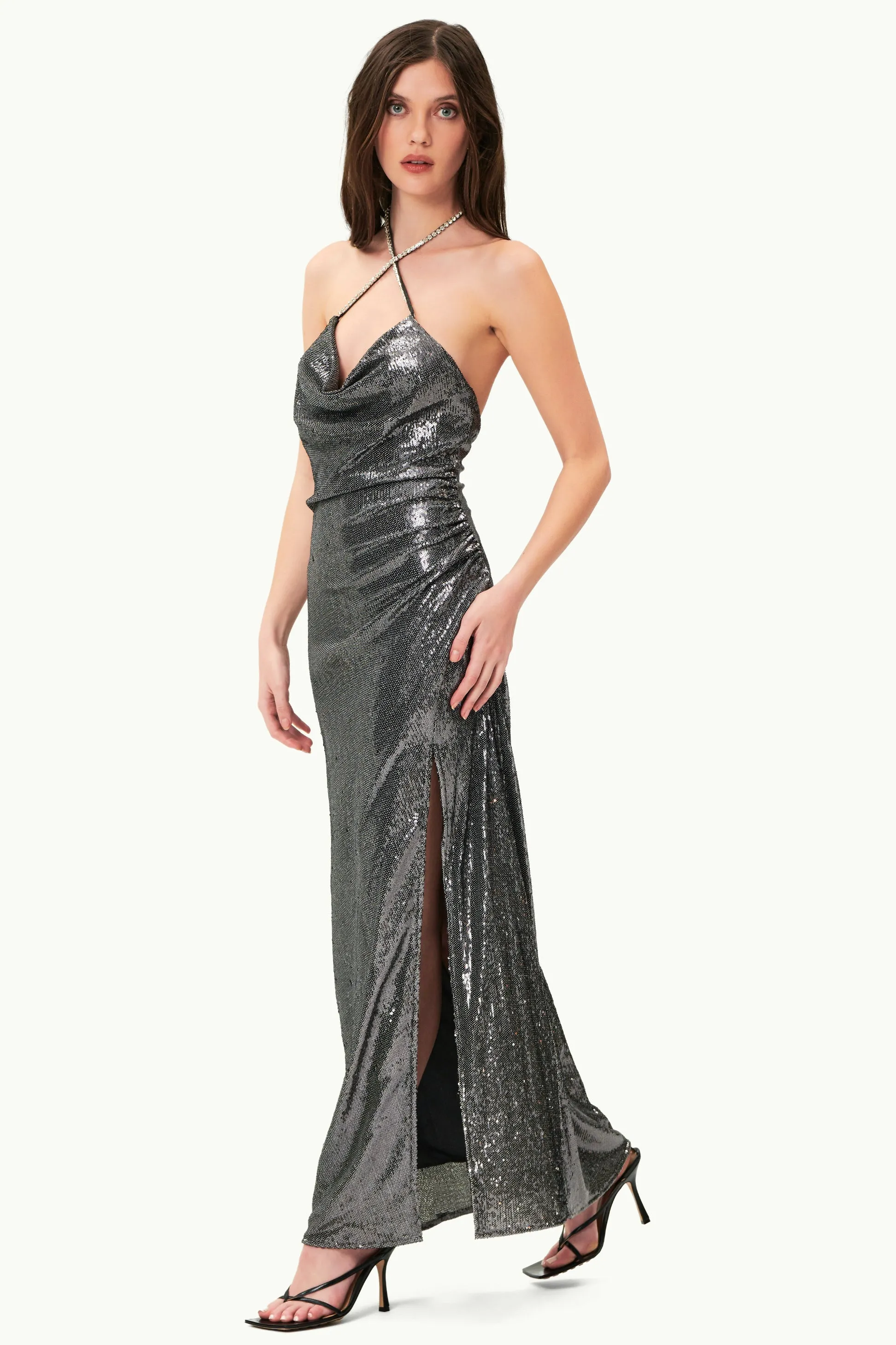 Melia Dress - Gunmetal